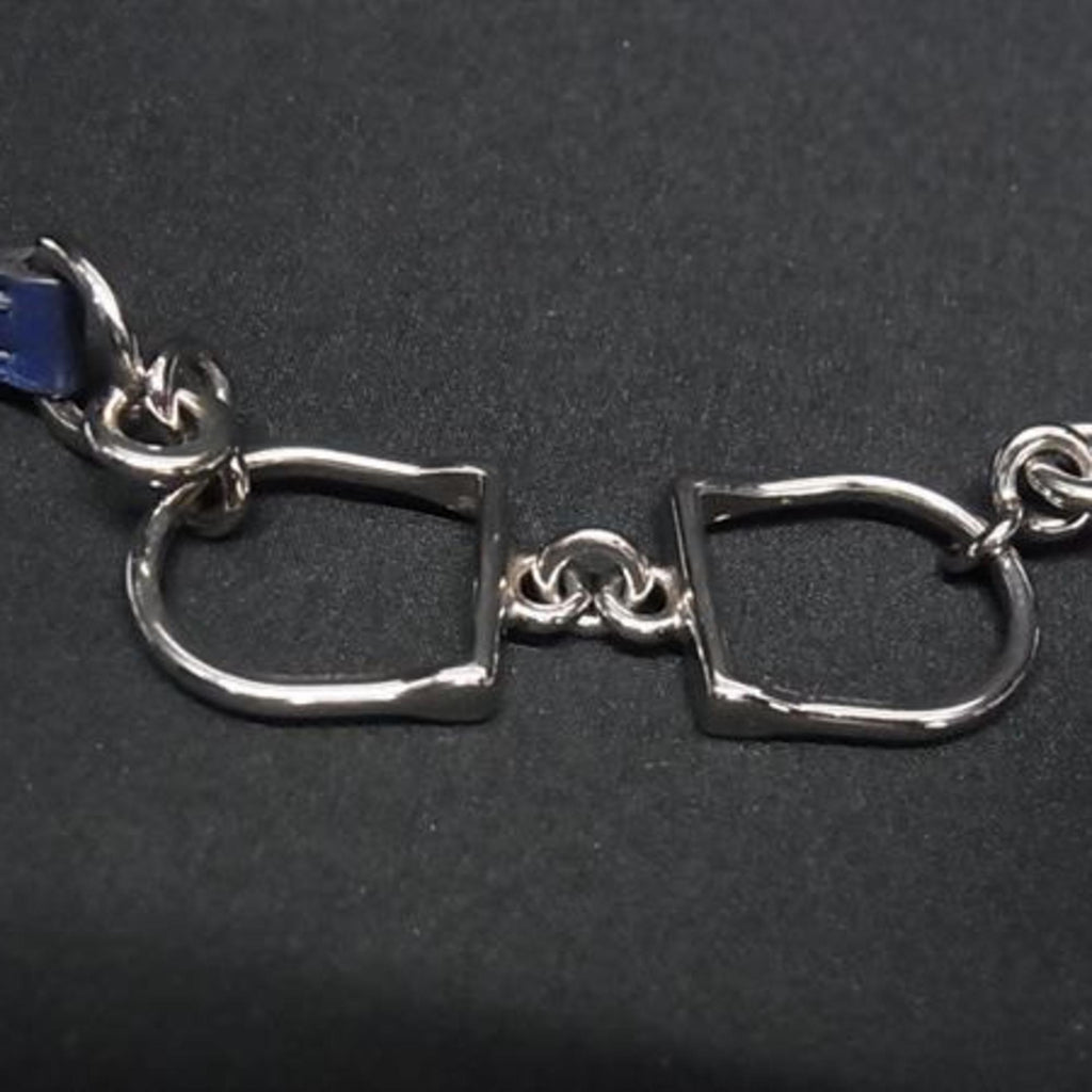 Etrier Double Tour Bracelet Swift Leather Blue