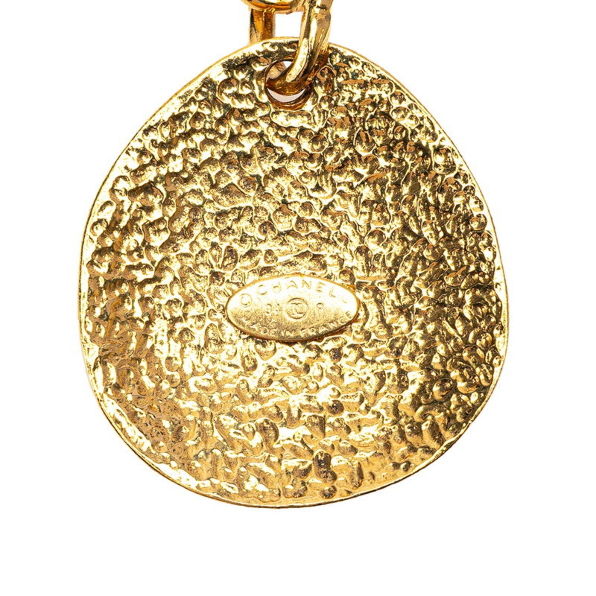 CC Logo Pendant Necklace Metal