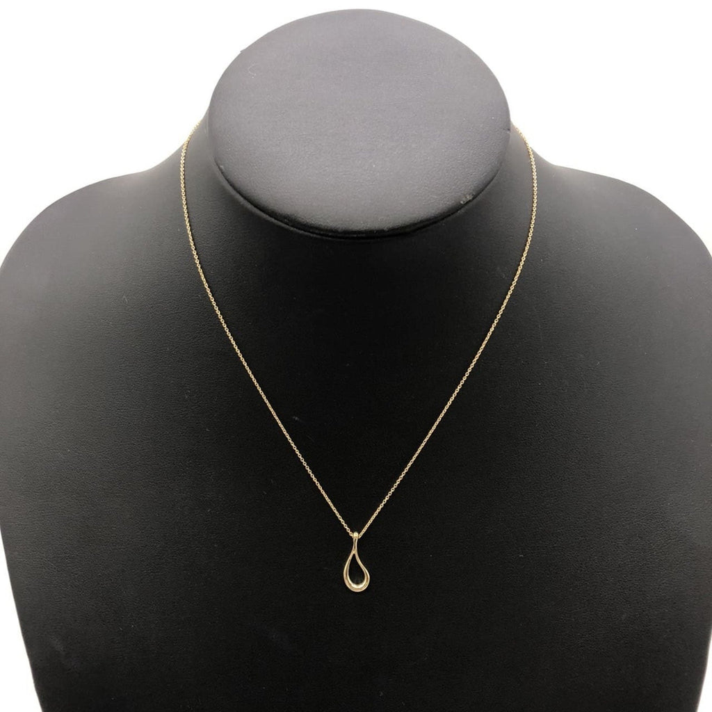 Teardrop Pendant Necklace 18K Yellow Gold