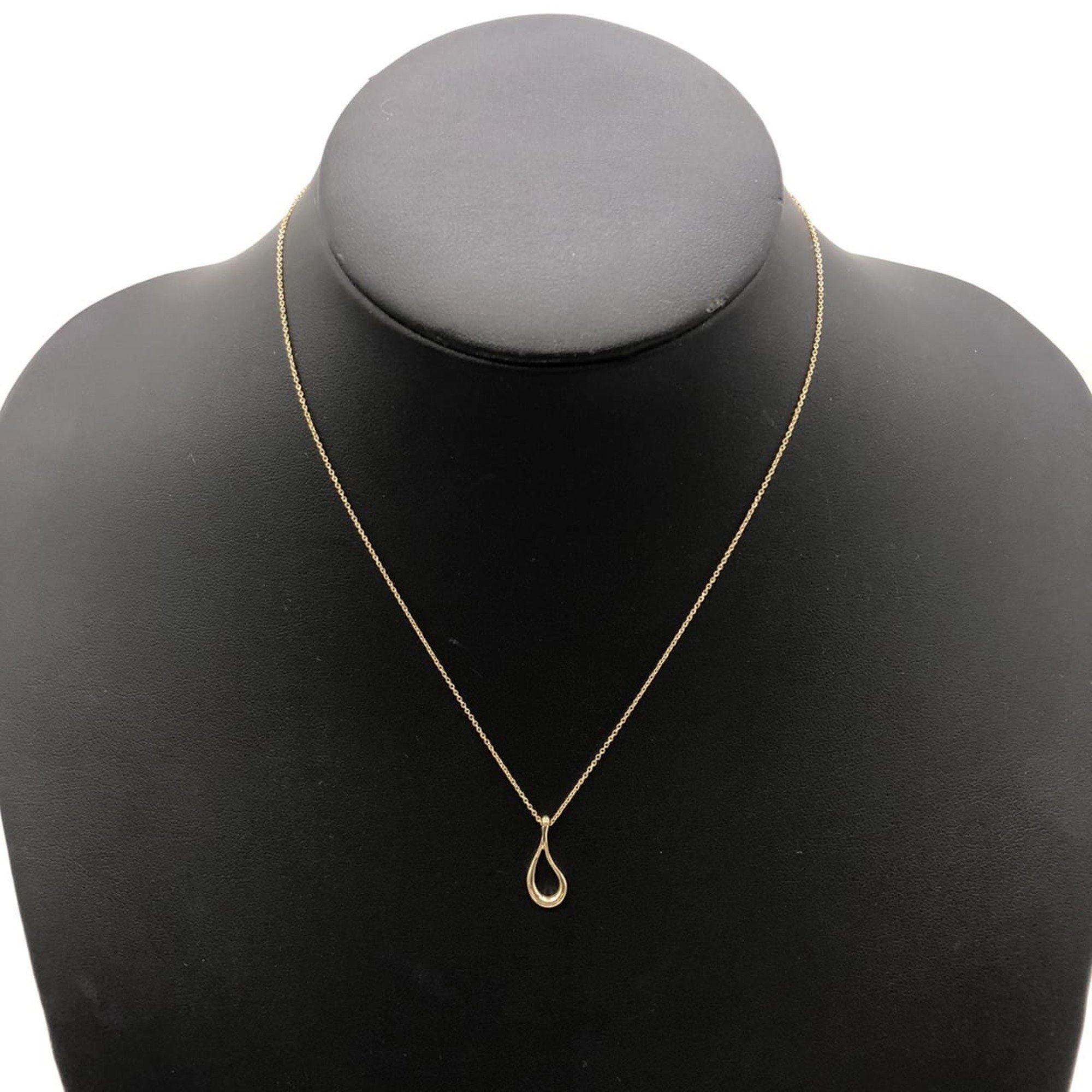 Teardrop Pendant Necklace 18K Yellow Gold