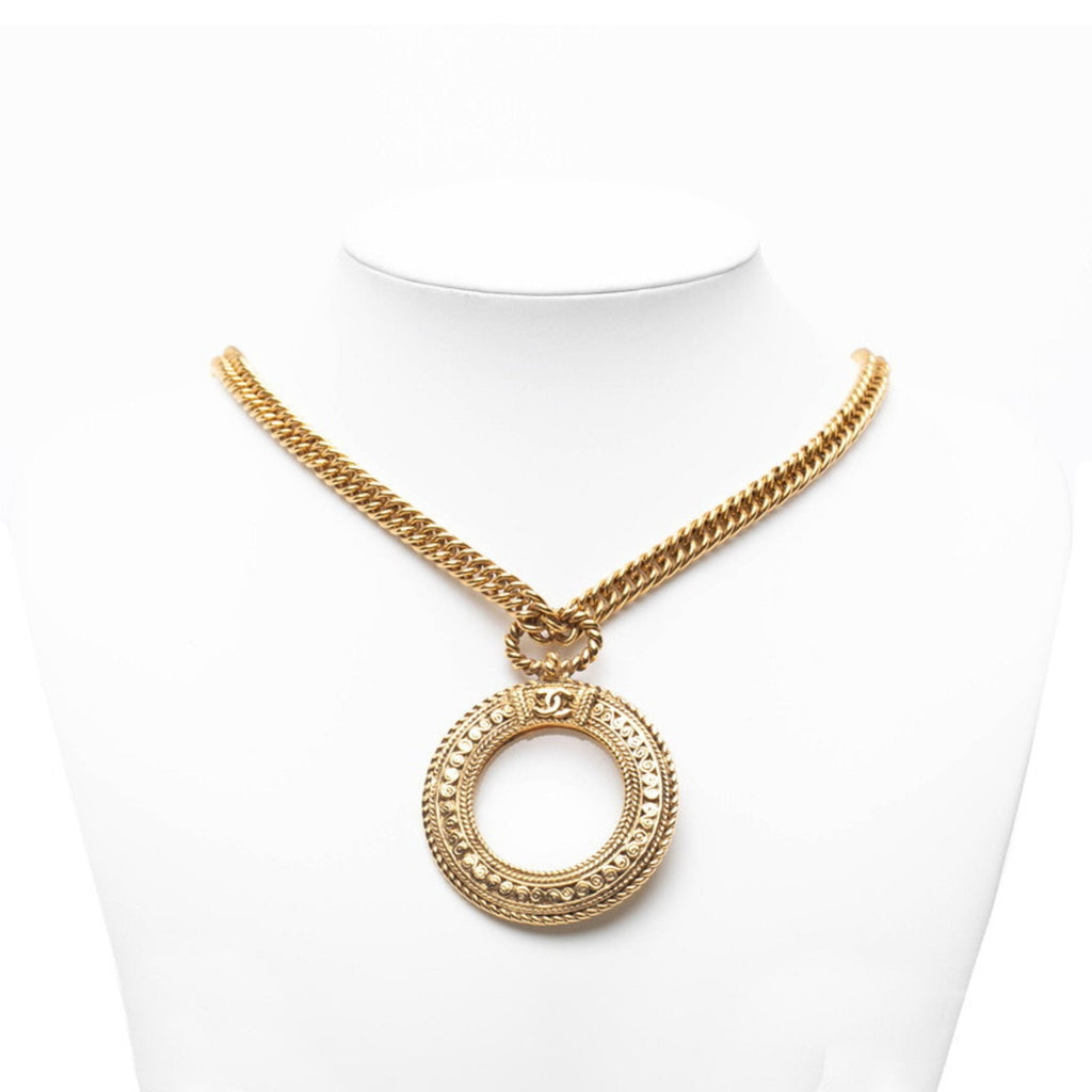 CC Logo Pendant Necklace Metal