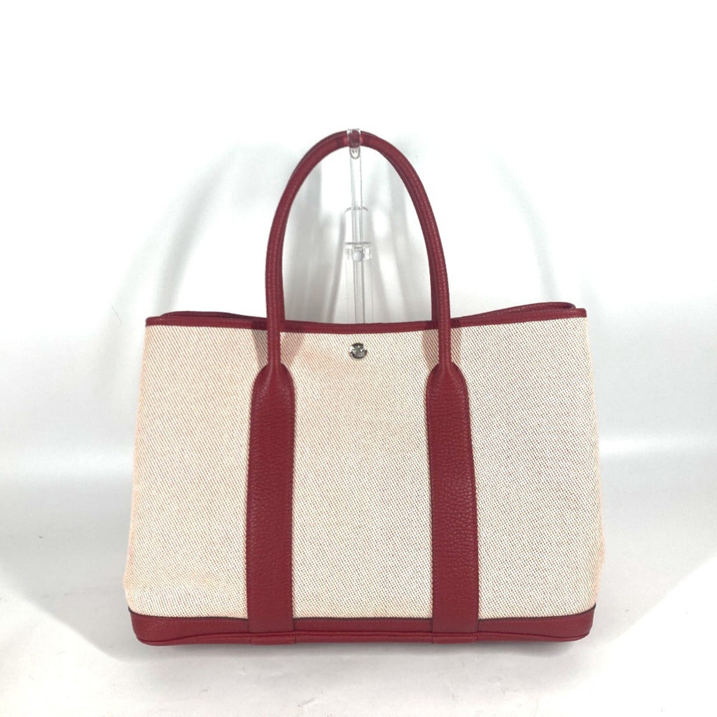 Garden Party Tote Toile and Leather 30
