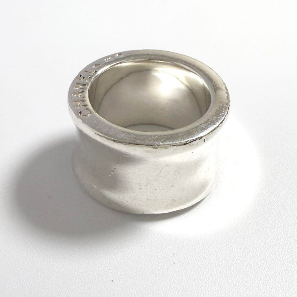 Vintage Band Ring Sterling Silver Wide Side