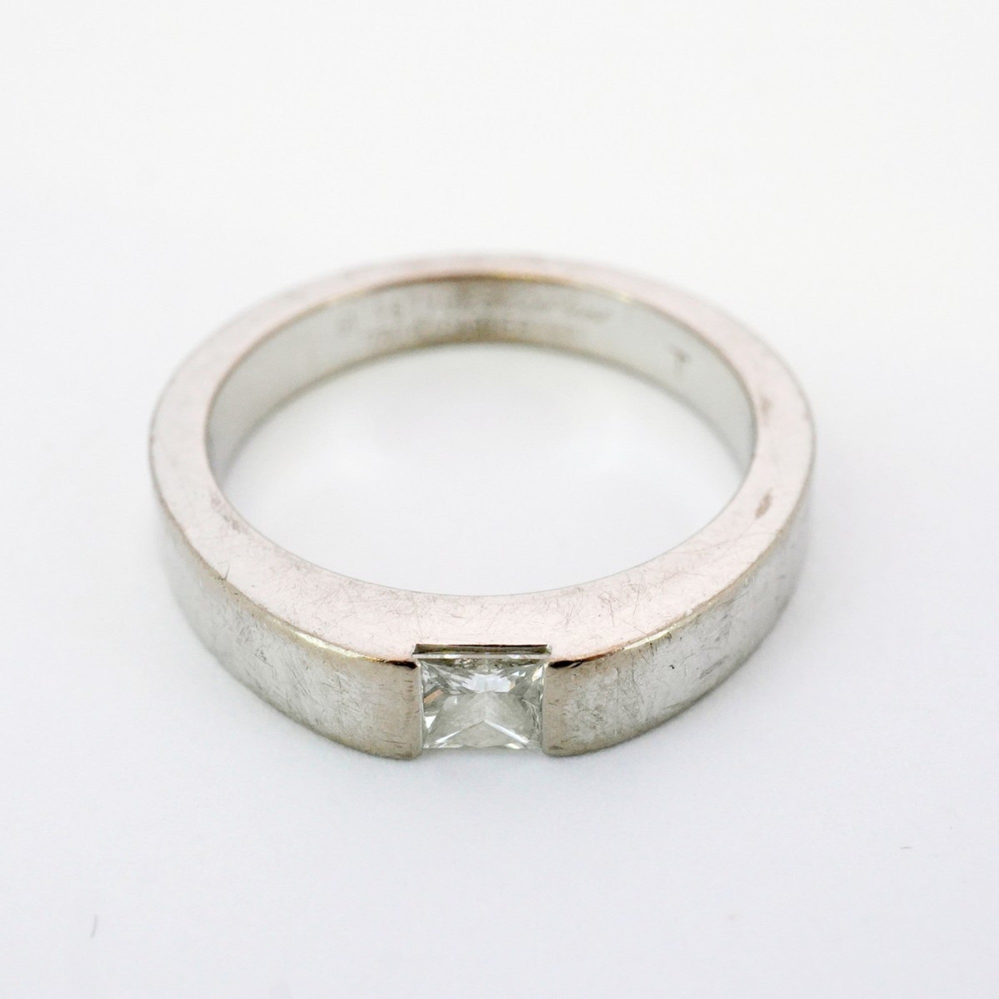 Band Ring 18K White Gold with Diamond
