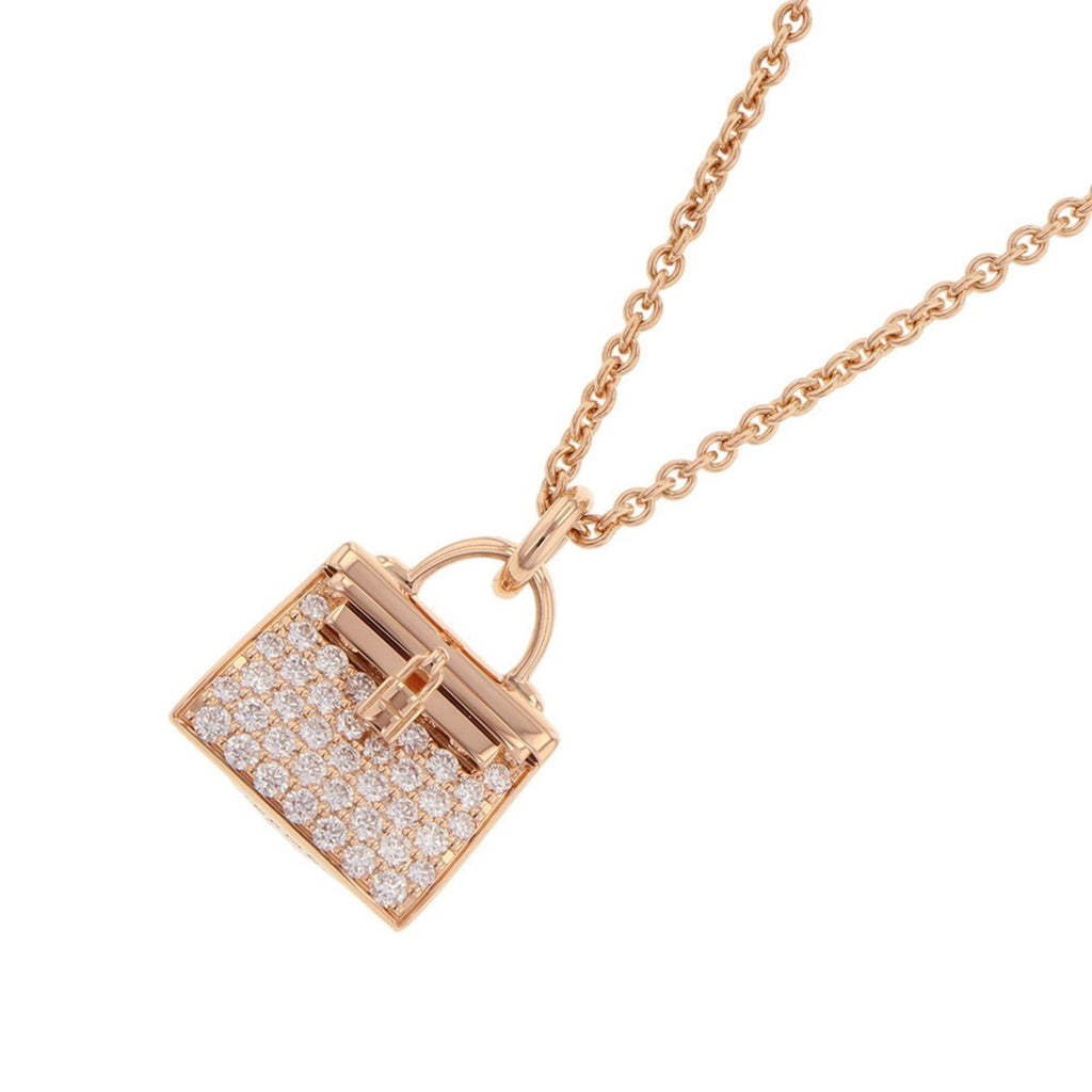 Pendant Necklace 18K Rose Gold With Diamonds
