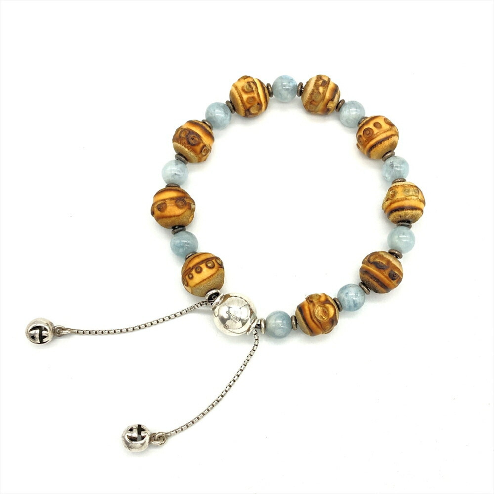 Bracelet Sterling Silver Blue Bamboo