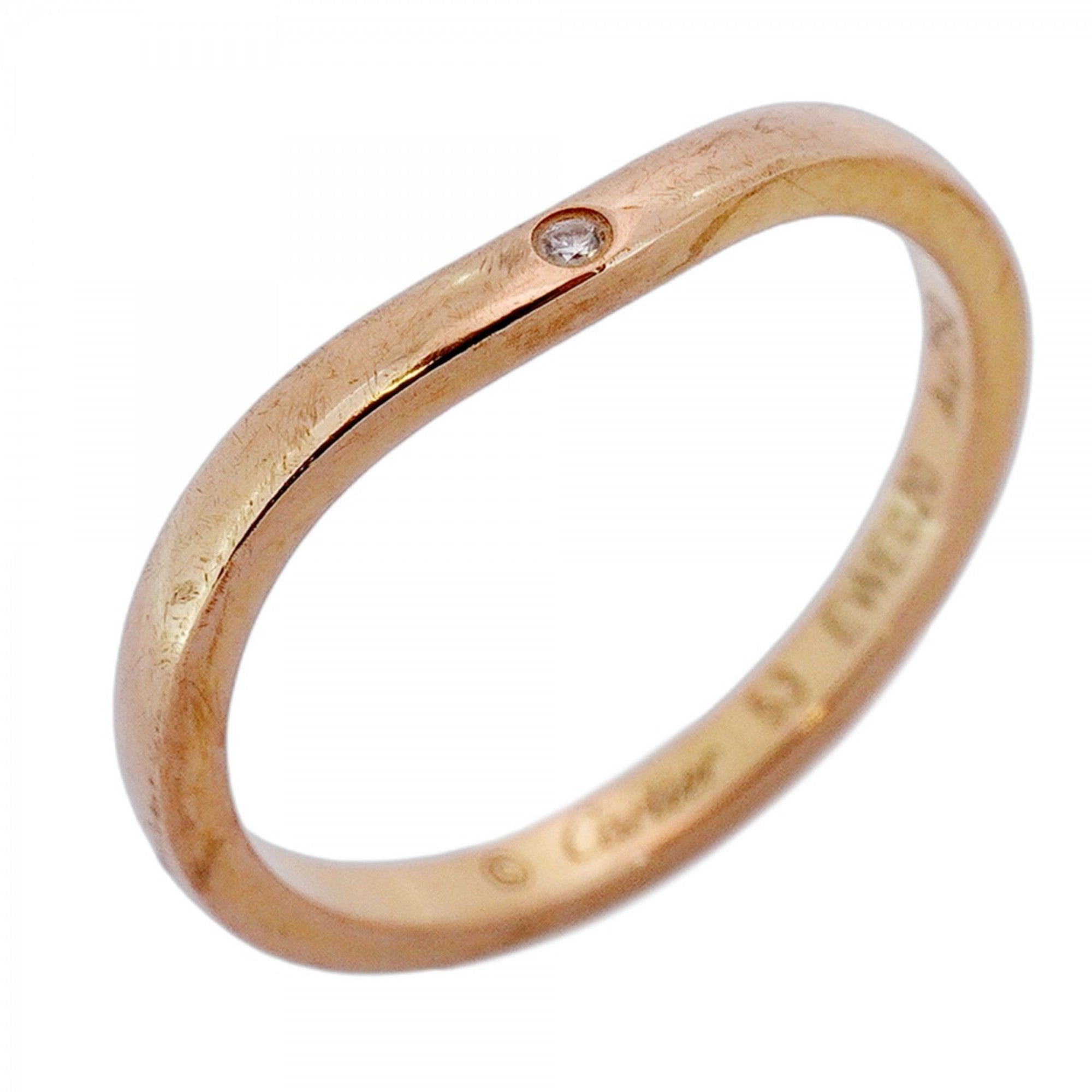 Band Ring 18K Rose Gold with Diamond