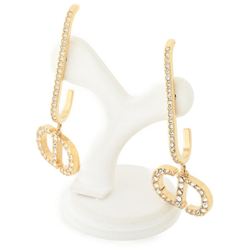 Earrings Crystal Gold-Tone Metal