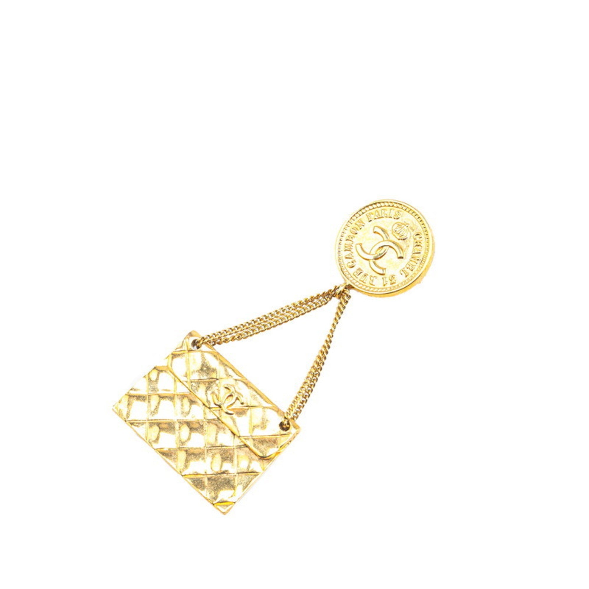 CC Logo Brooch Metal