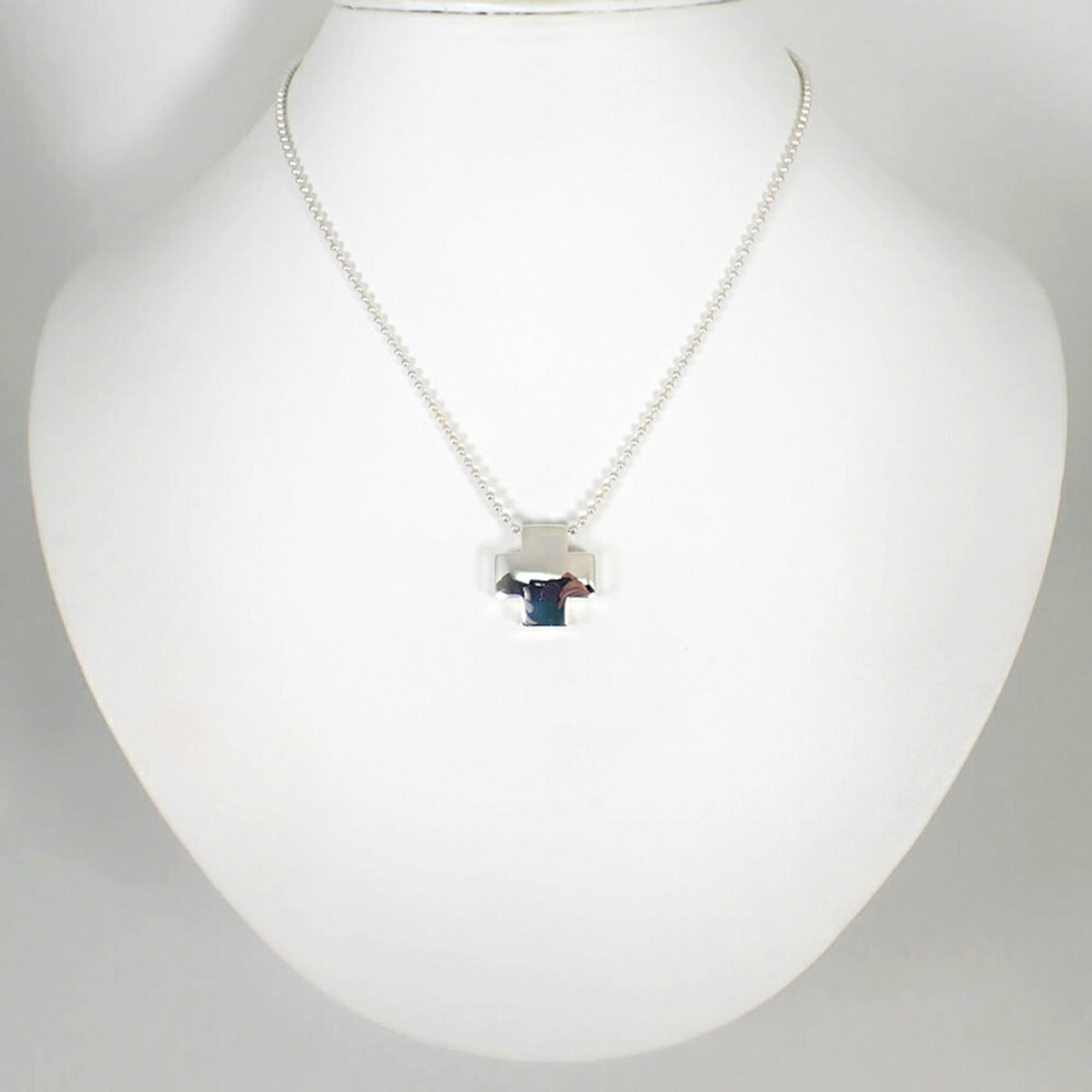 Roman Cross Pendant Necklace Sterling Silver