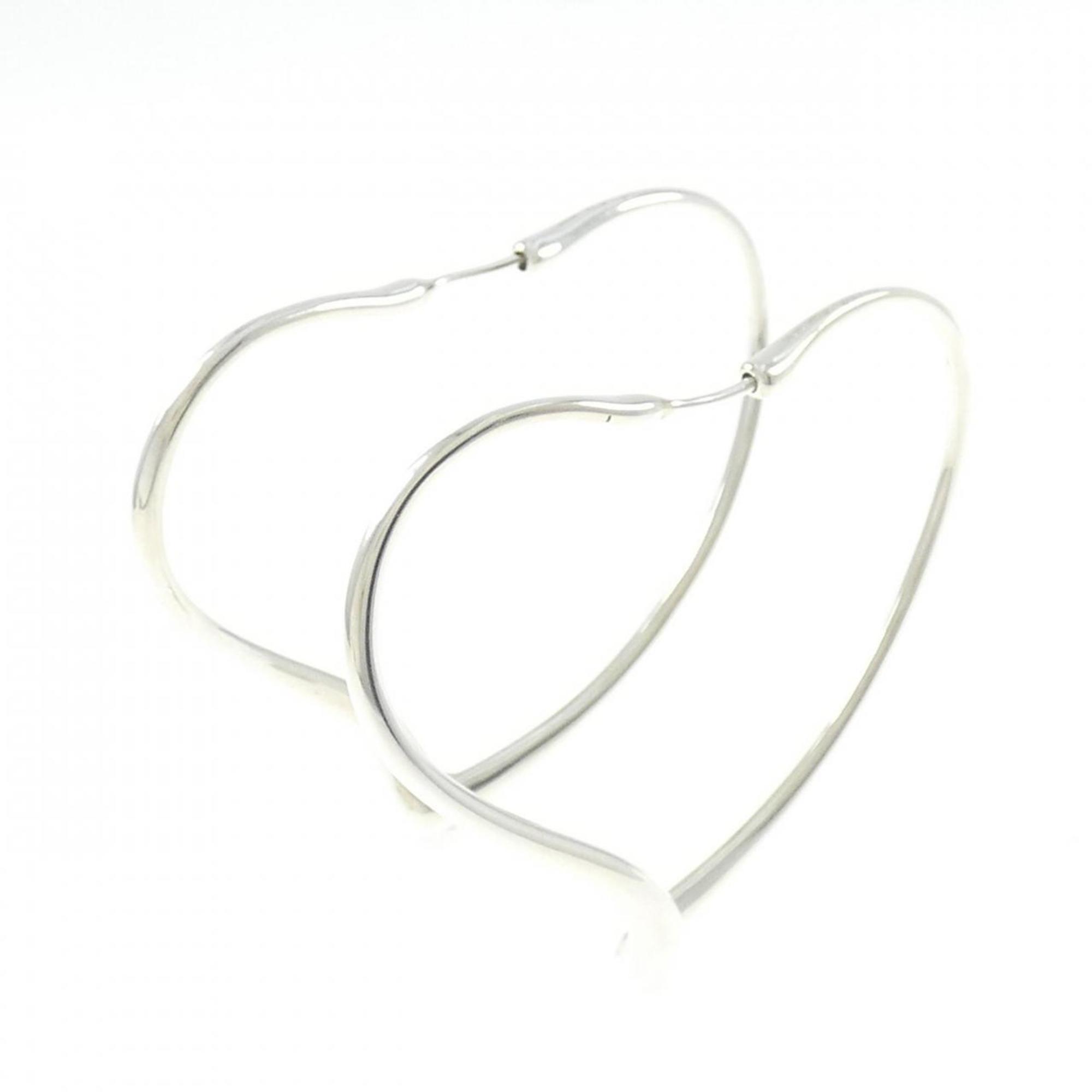 Open Heart Earrings Sterling Silver 46.3mm Sterling Silver