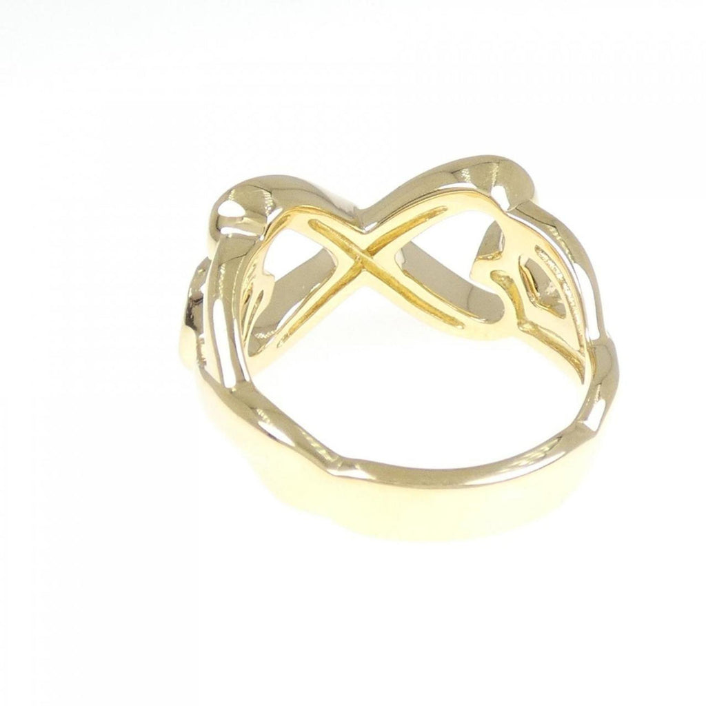 Double Loving Heart Band Ring 18K Yellow Gold