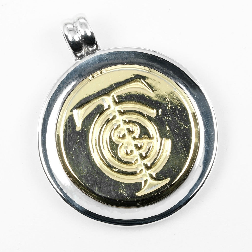 Pendant Necklace Sterling Silver and 18K Yellow Gold