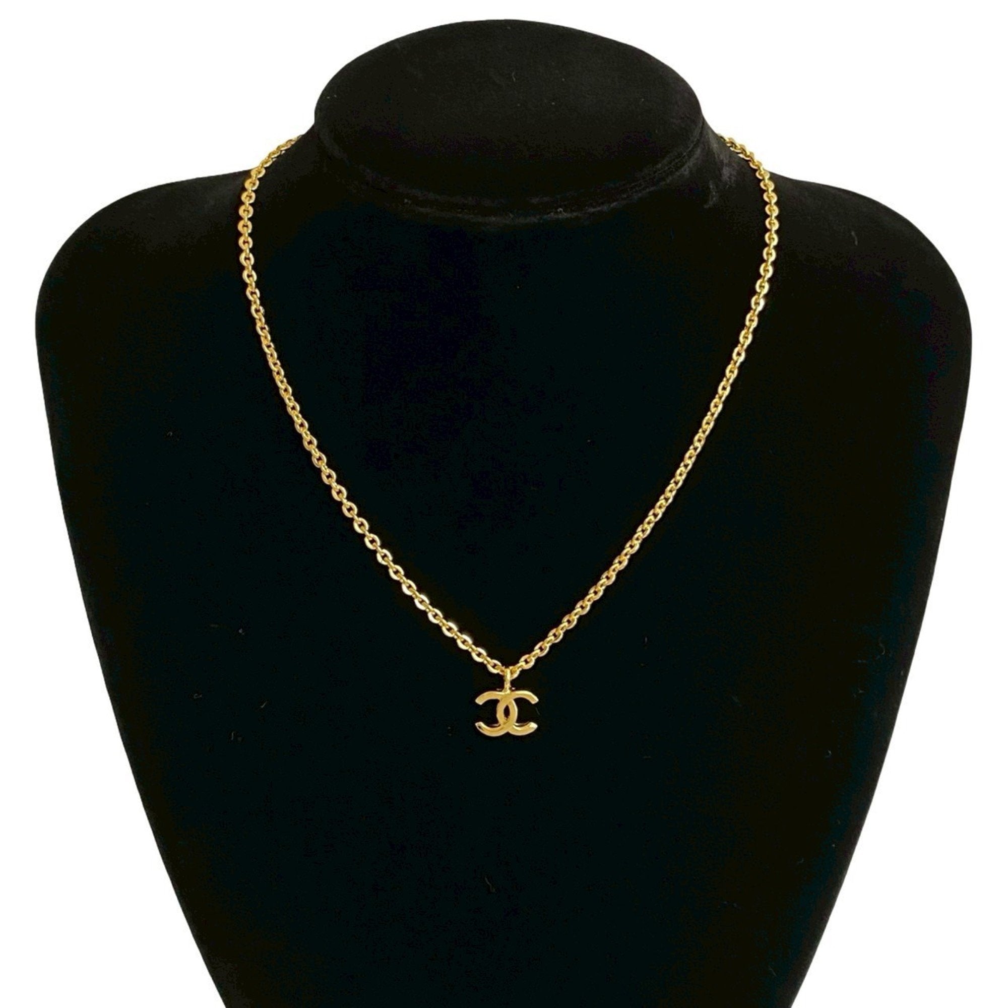 CC Logo Pendant Necklace Metal