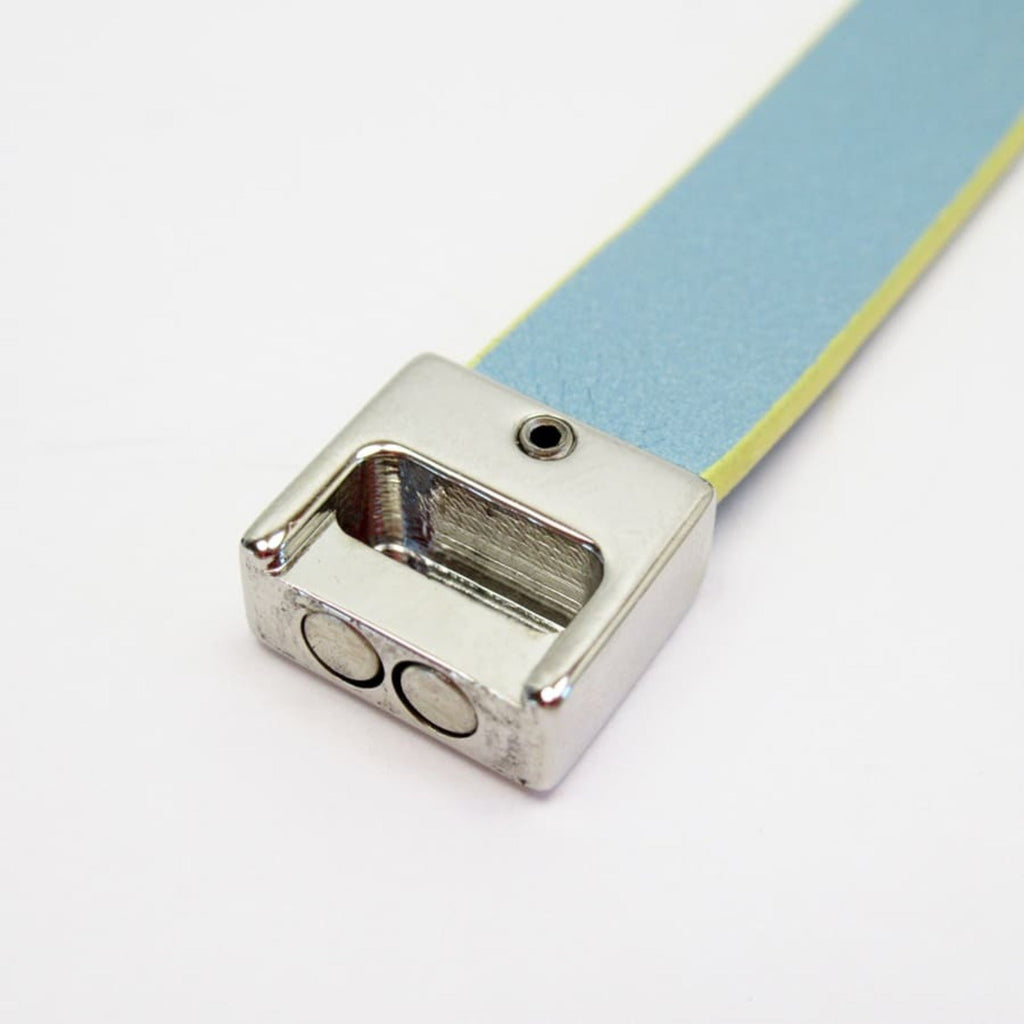 Necklace Leather and Metal with Pearl Small
