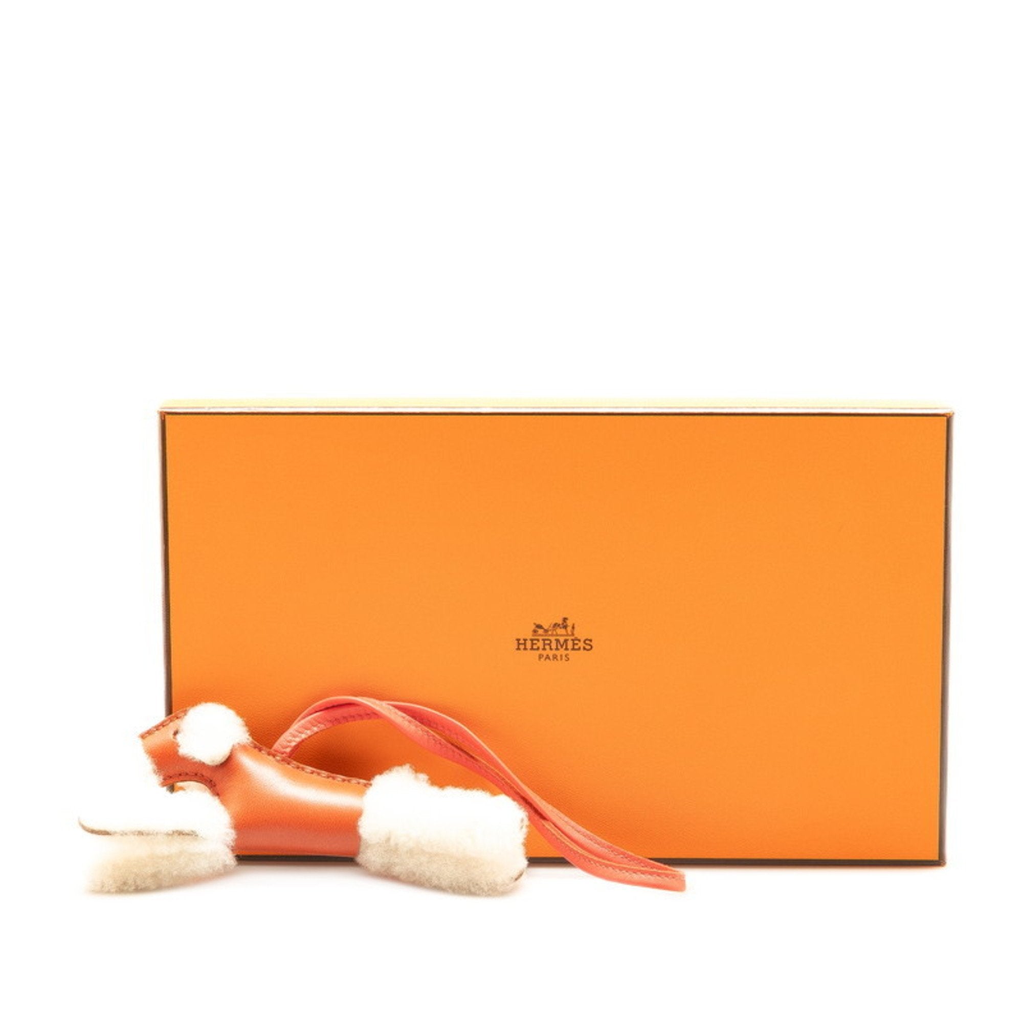 Charm Agneau Milo and Leather Ivory Red Handbag Charm