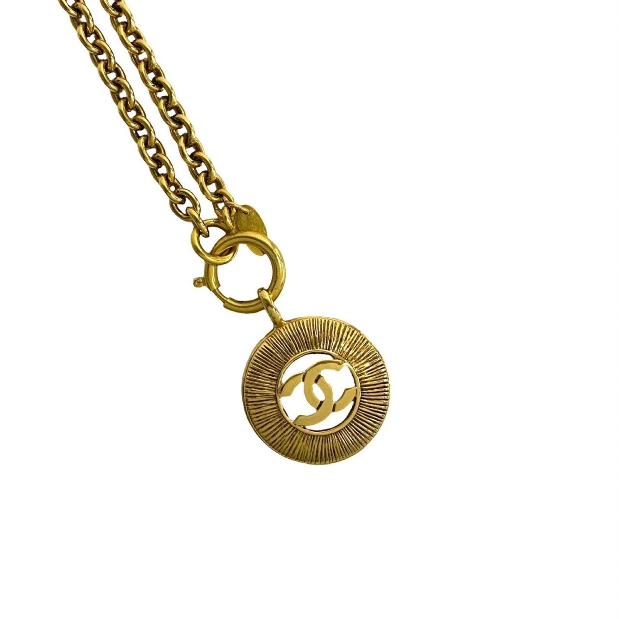 CC Logo Pendant Necklace Metal