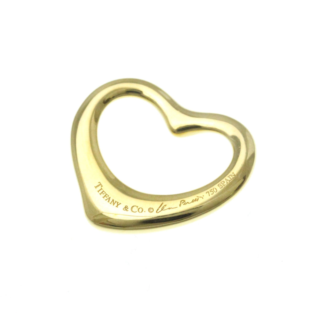 Open Heart Pendant Necklace 18K Yellow Gold 21.5mm