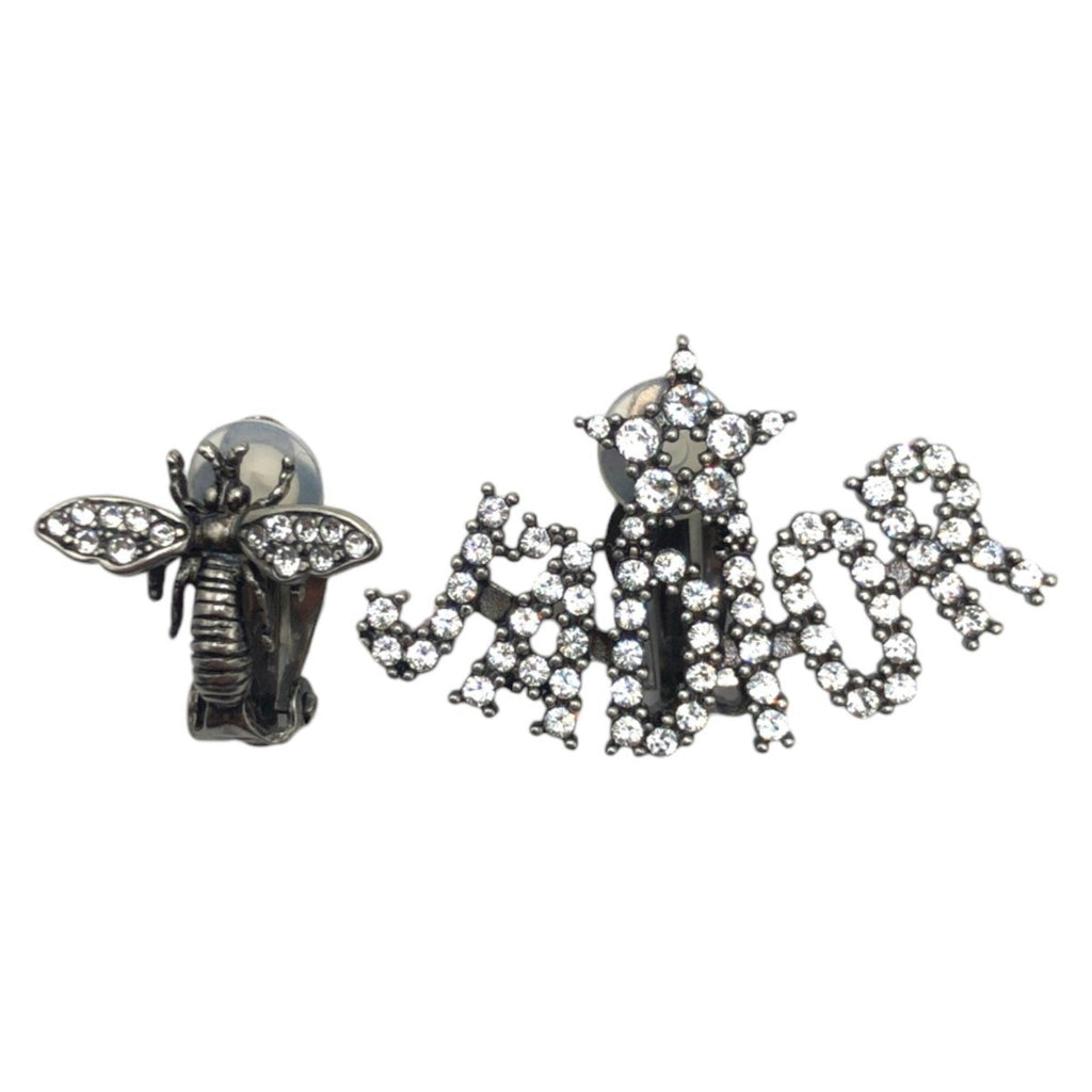 Rhinestone Clip-On Earrings Metal and Rhinestone