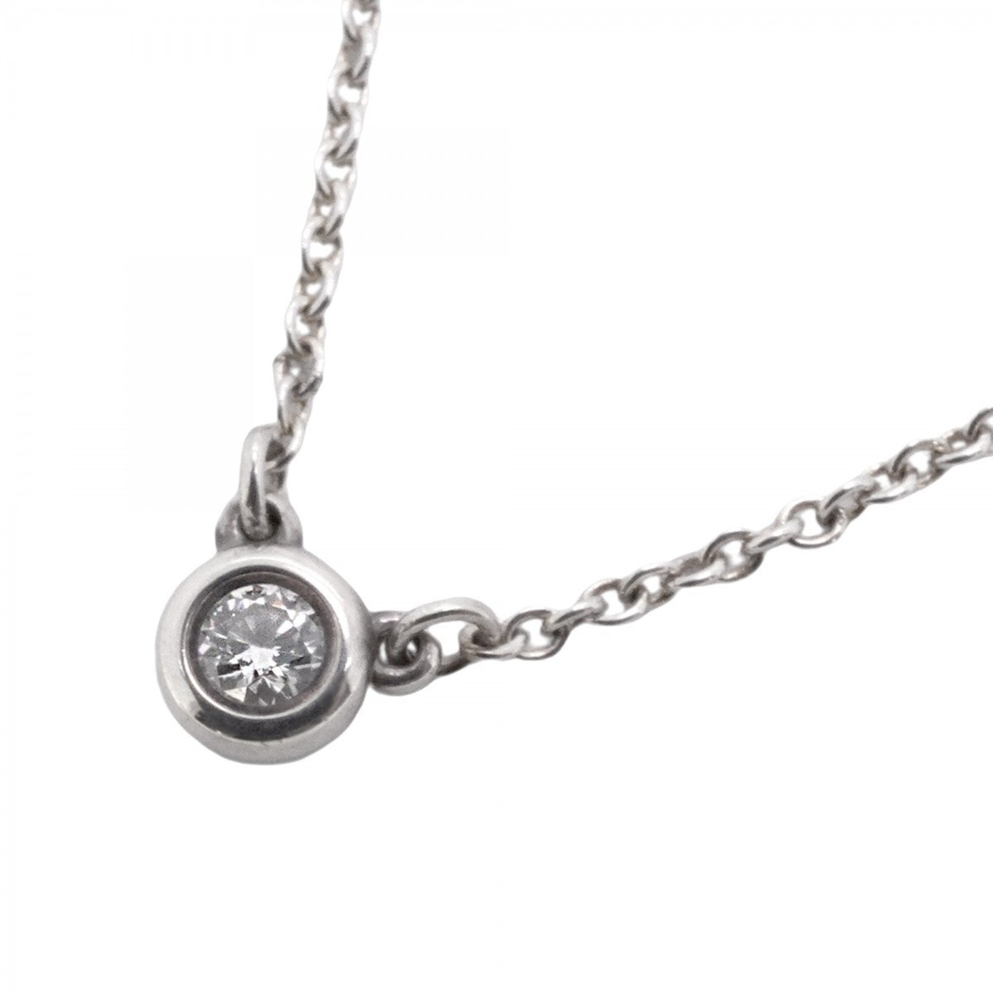 Elsa Peretti Diamonds By The Yard Pendant Necklace Sterling Silver and Diamond
