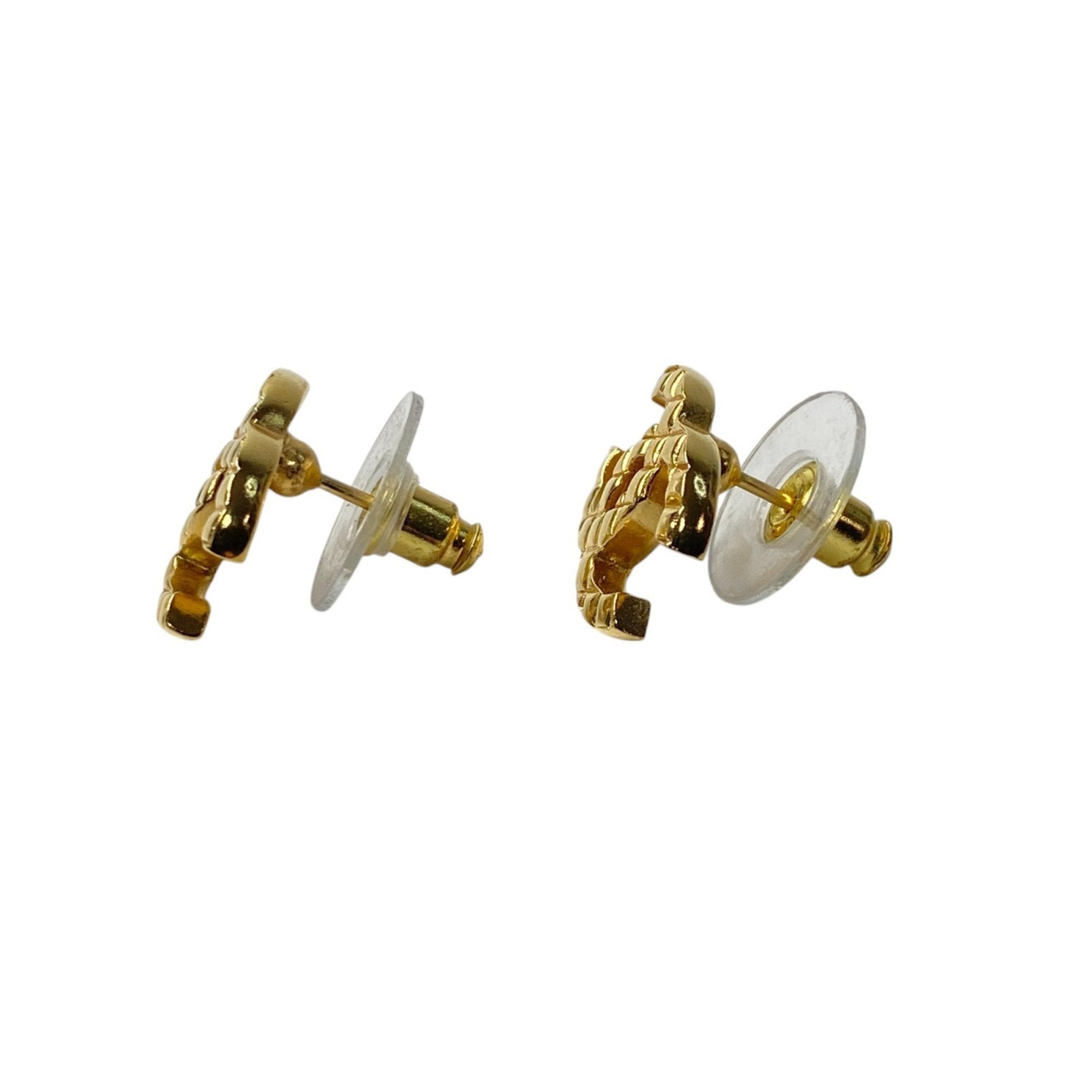 CC Logo Earrings Metal Gold-Tone Metal