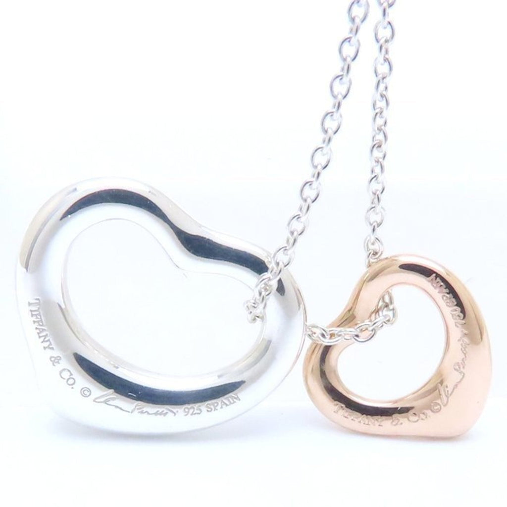 Elsa Peretti Pendant Necklace Sterling Silver with 18K Rose Gold 14.3mm