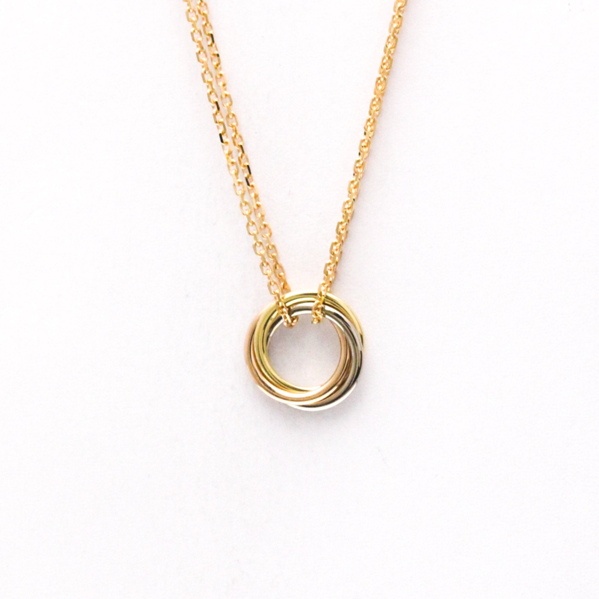 Trinity Pendant Necklace 18K Tricolor Gold
