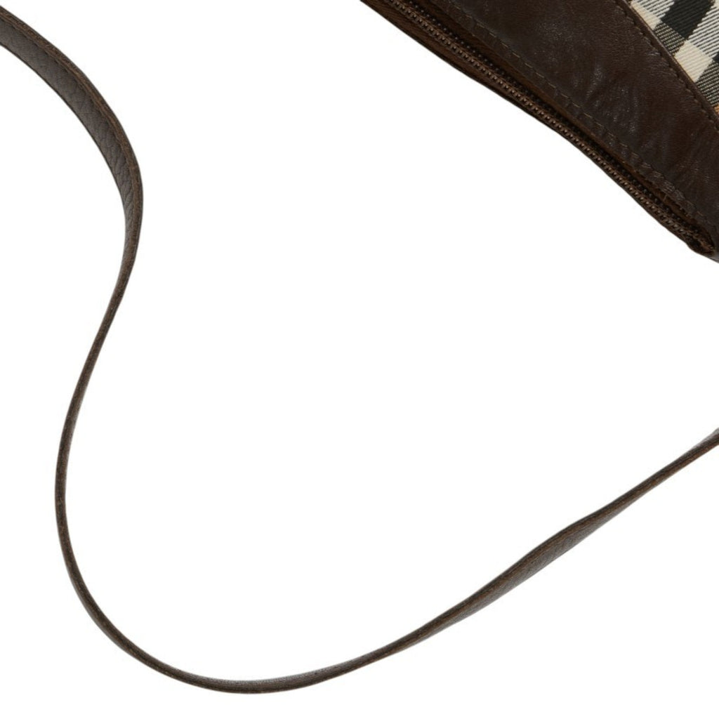 Front Pocket Crossbody Bag Vintage Check Canvas