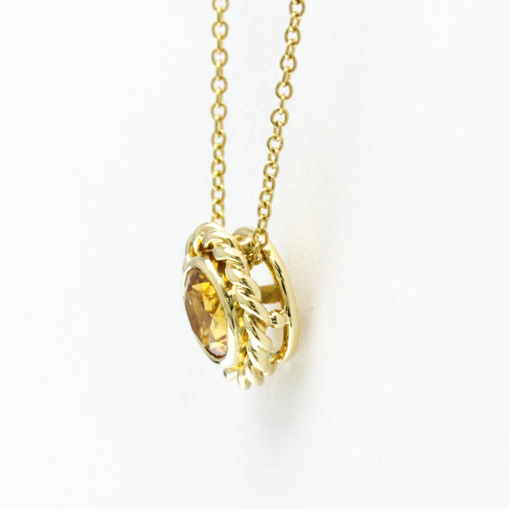 Pendant Necklace 18K Yellow Gold with Citrine