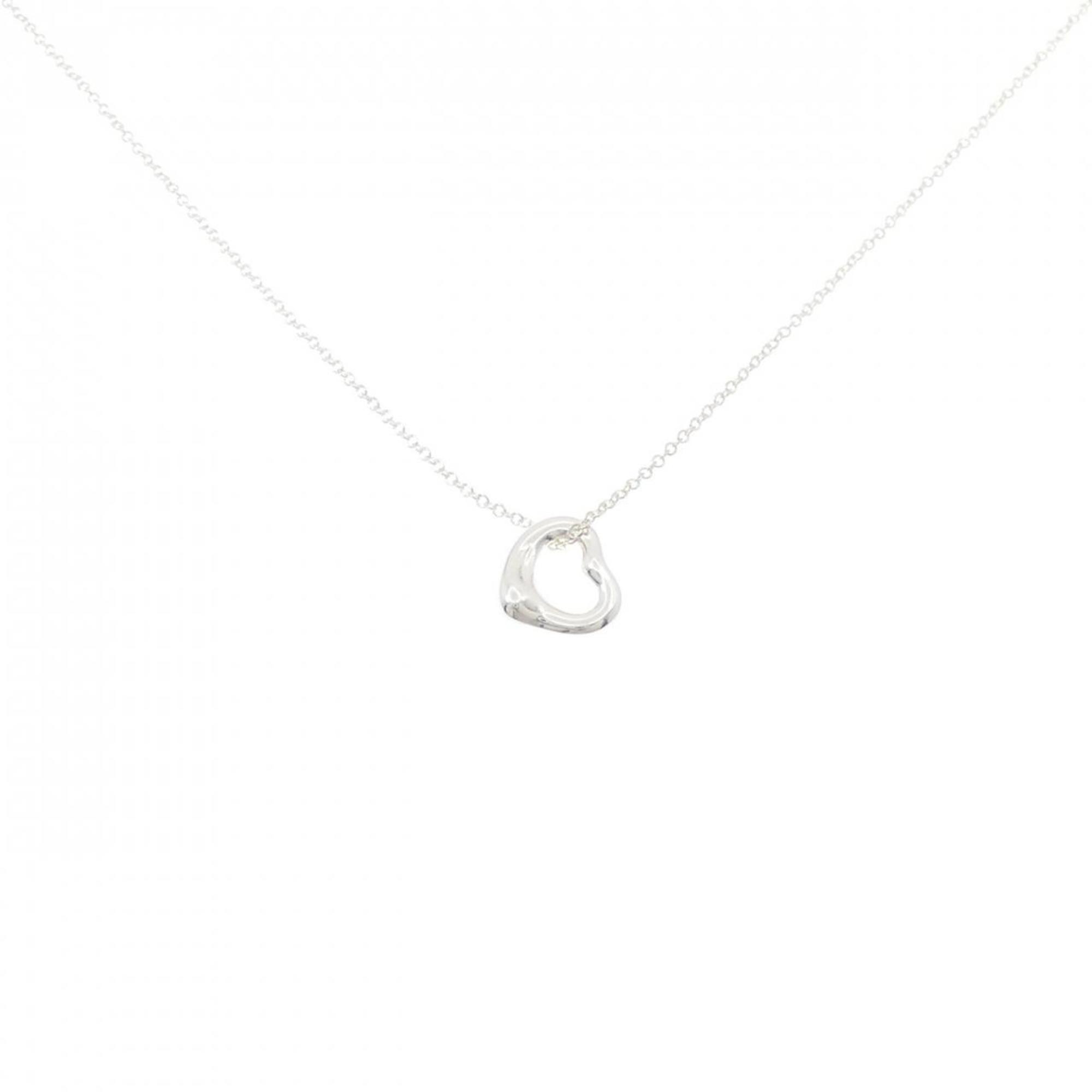 Open Heart Pendant Necklace Sterling Silver 10.5mm