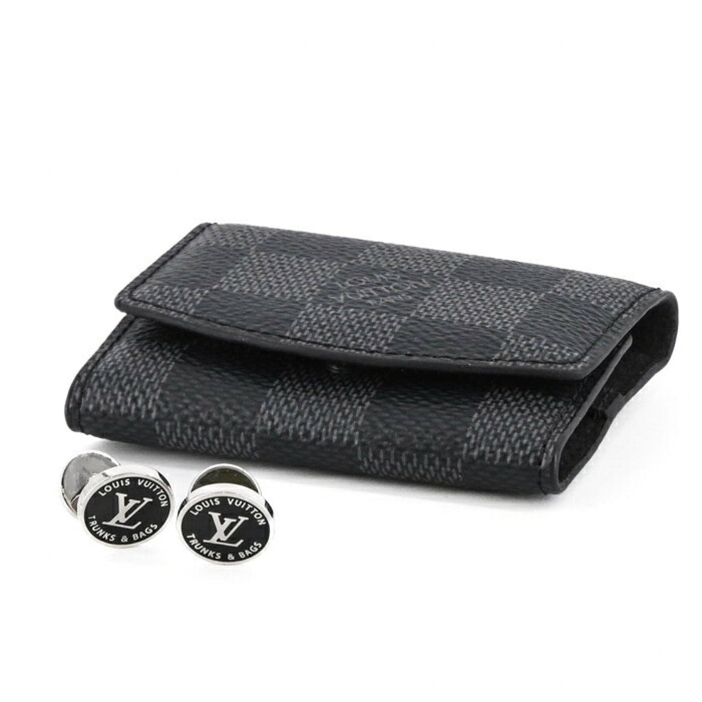Cufflinks Enamel and Sterling Silver Black Bracelet