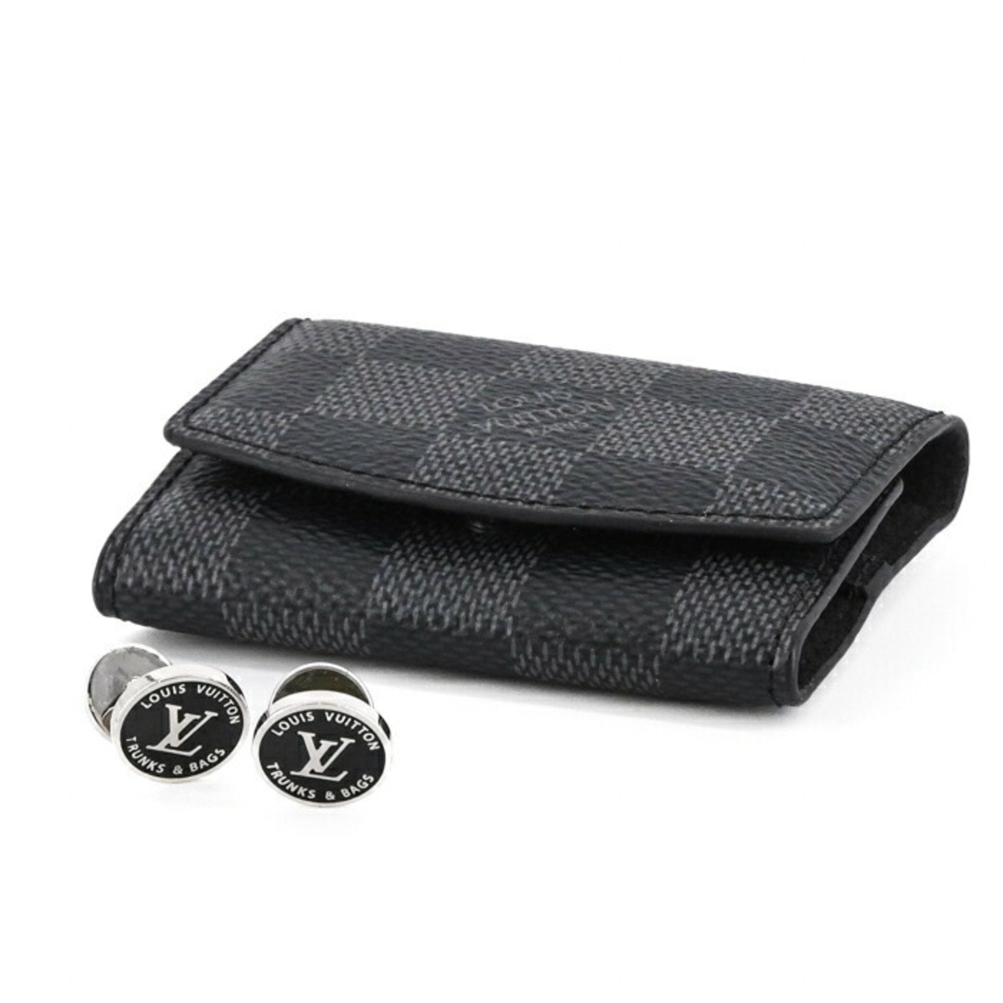 Cufflinks Enamel and Sterling Silver Black Bracelet
