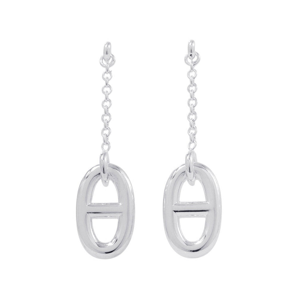 Kara Drop Earrings Sterling Silver Medium Sterling Silver