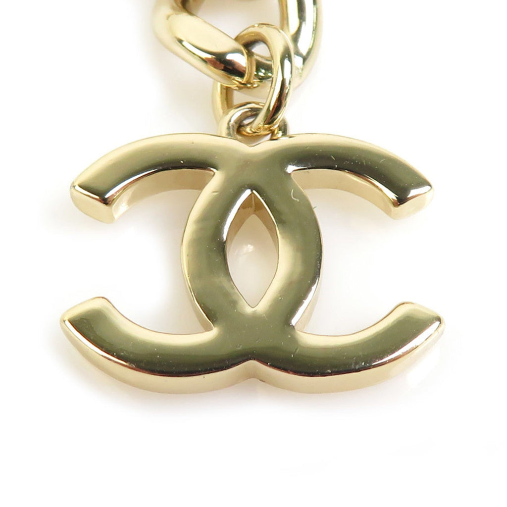 CC Logo Pendant Necklace Gold-Tone Metal