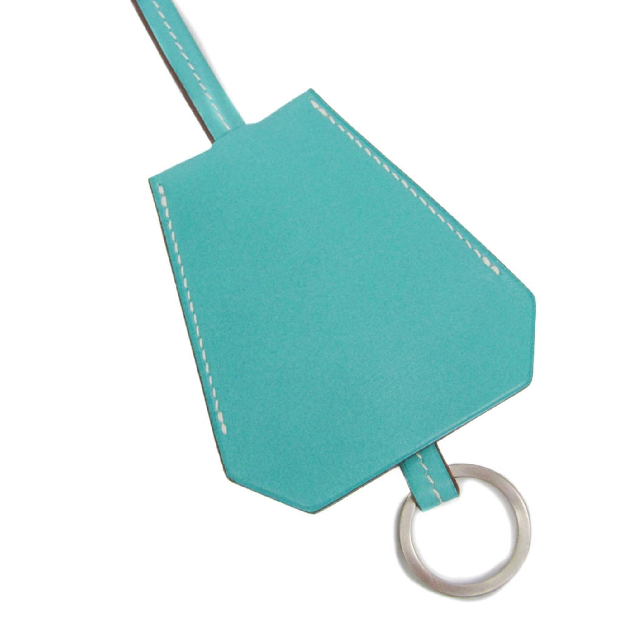 Clochette Pendant Necklace Leather and Metal Green