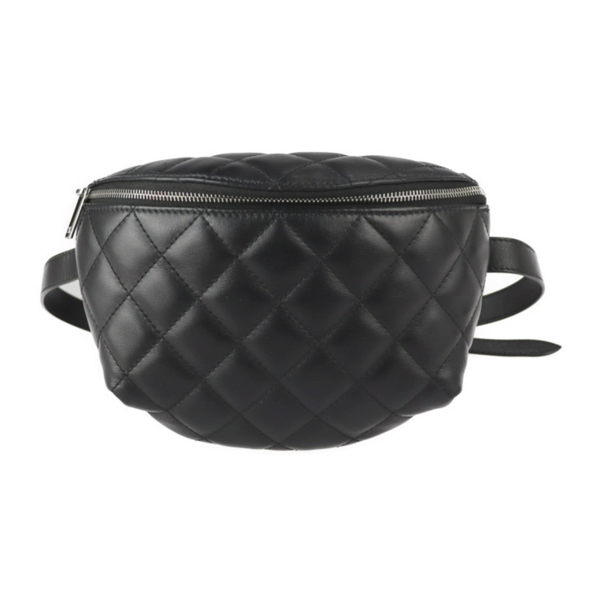 Vintage Zip Belt Bag Quilted Lambskin Small