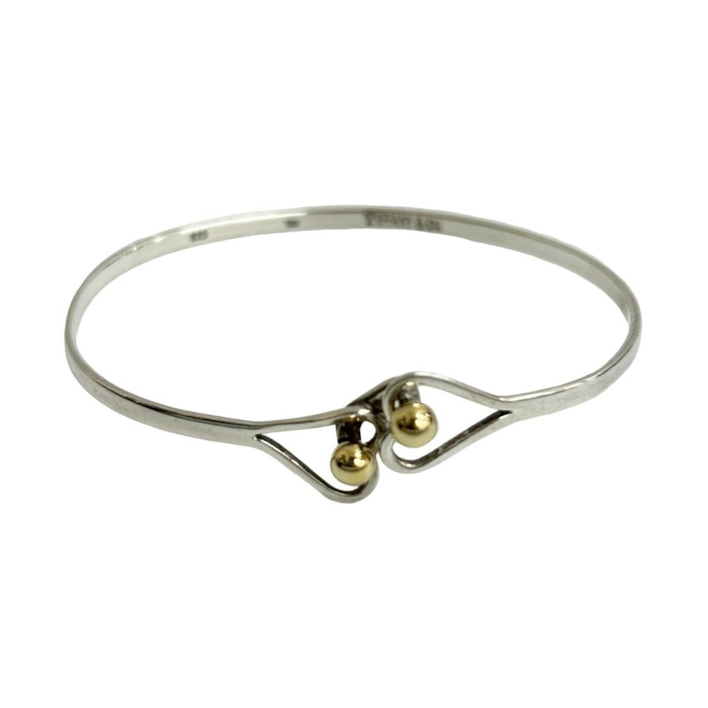 Bangle 18K Gold and Sterling Silver Bracelet