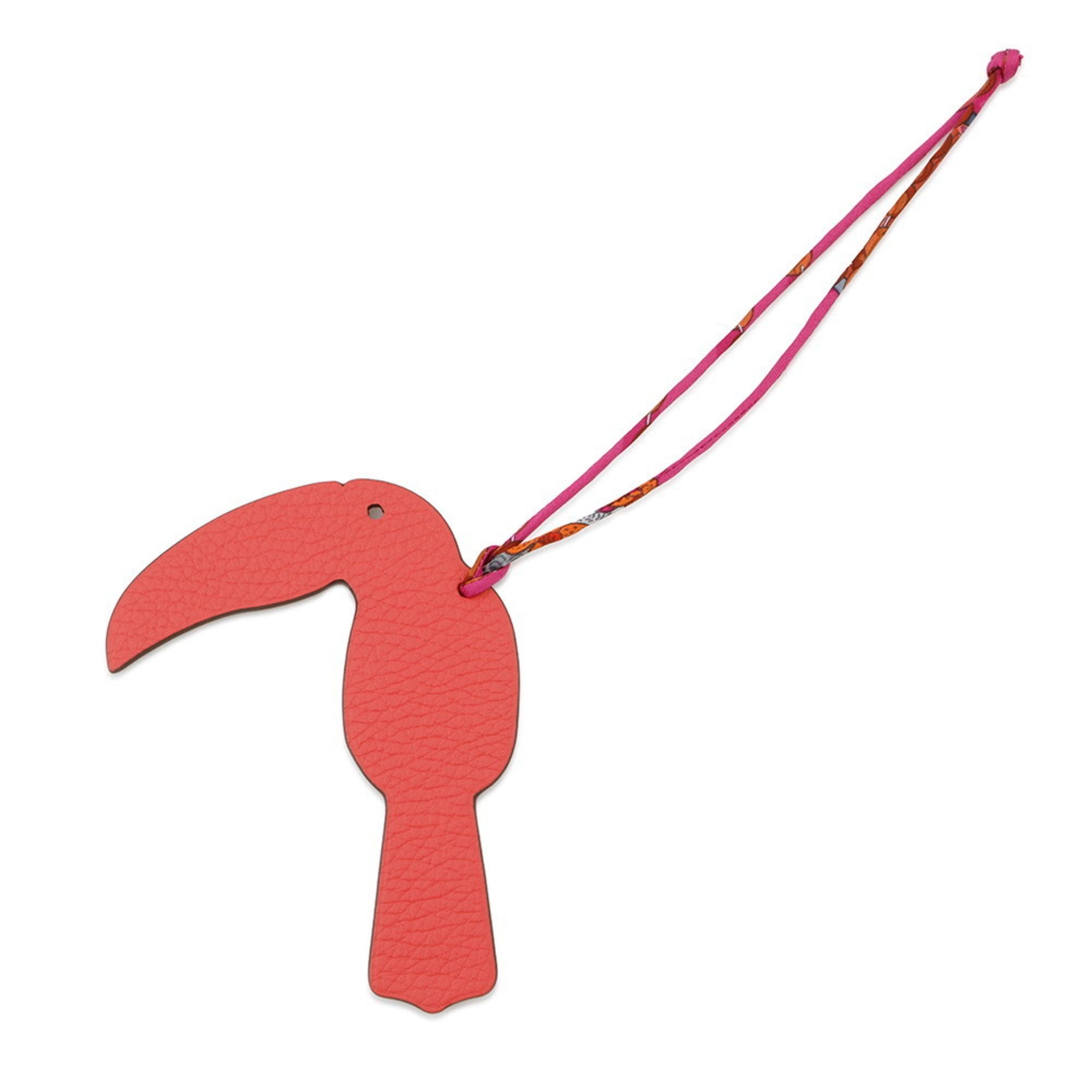 Charm Taurillon Clemence Leather Beige and Red Handbag Charm