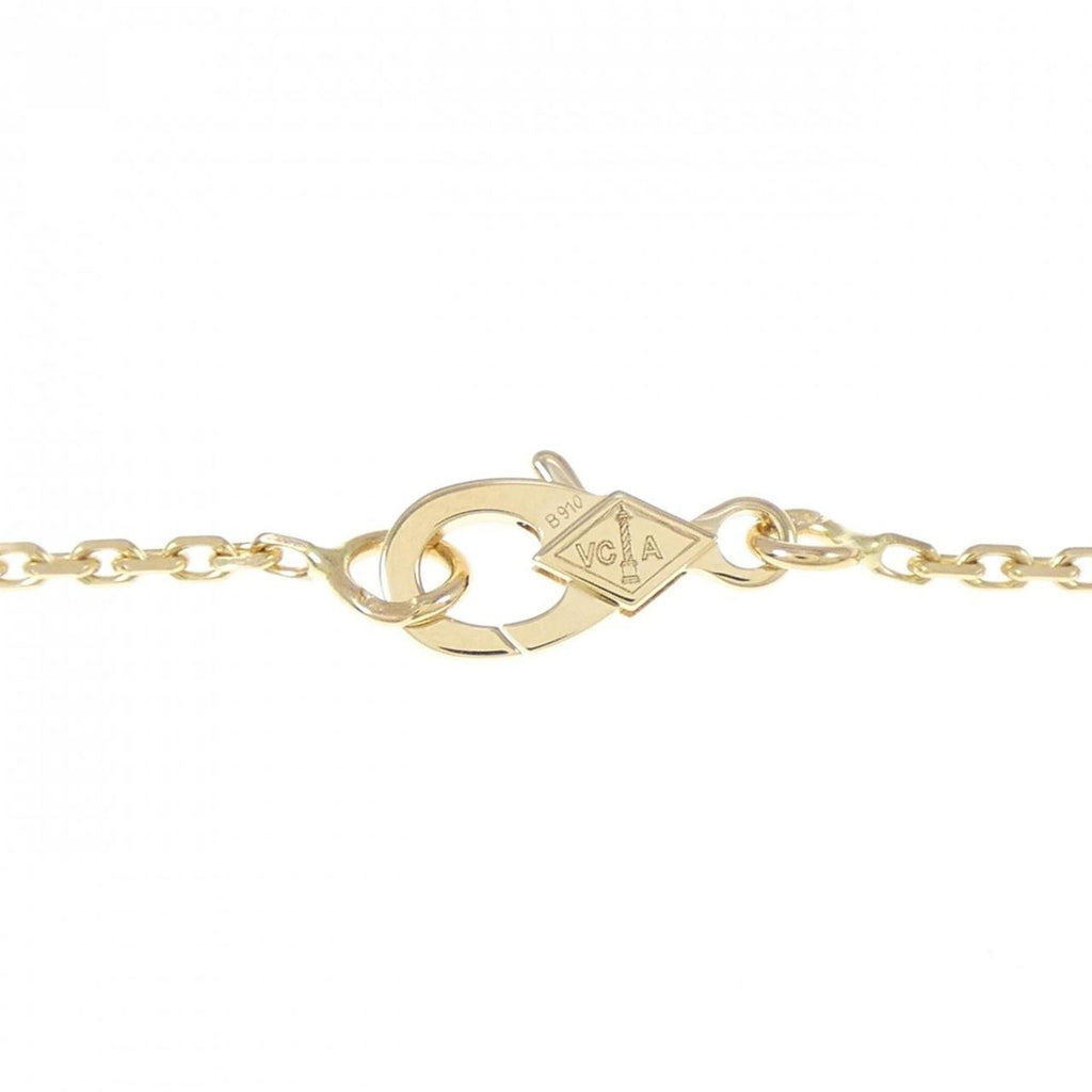 Vintage Alhambra Pendant Necklace 18K Yellow Gold and Onyx