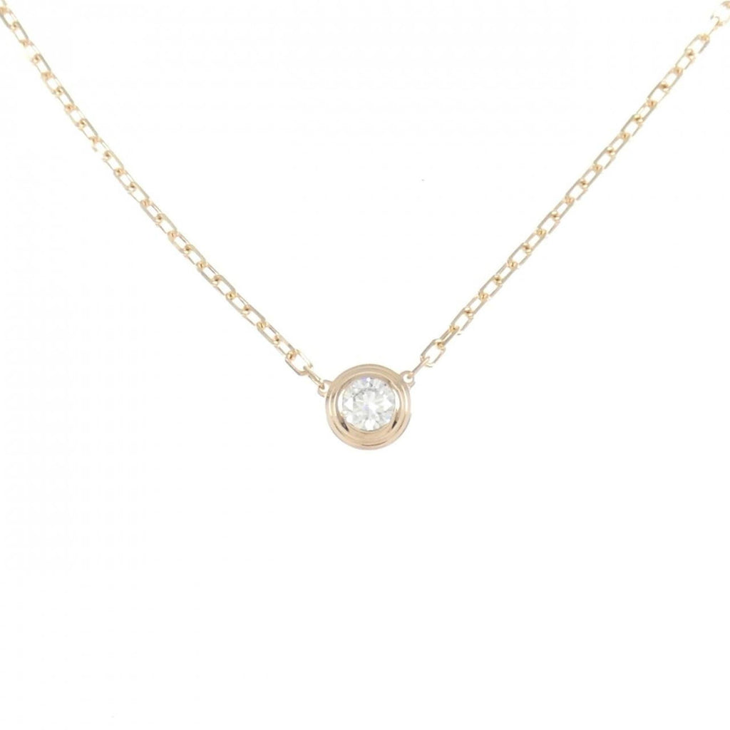 Pendant Necklace 18K Rose Gold With Diamond Large