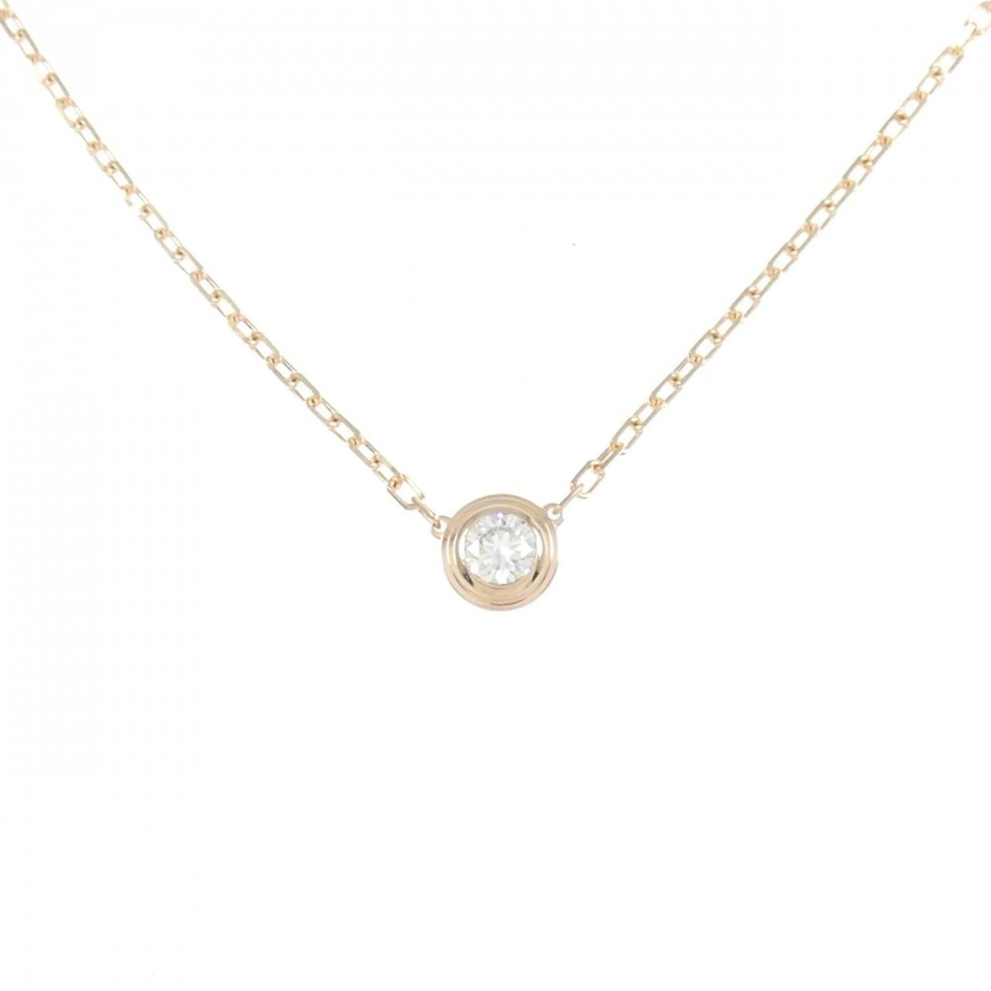 Pendant Necklace 18K Rose Gold With Diamond Large