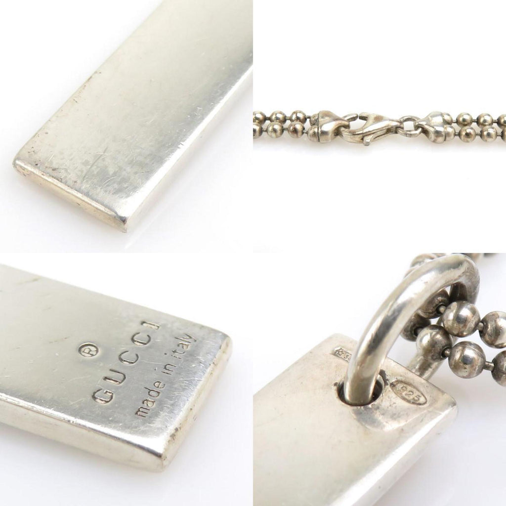 Double Ball Chain Pendant Necklace Sterling Silver