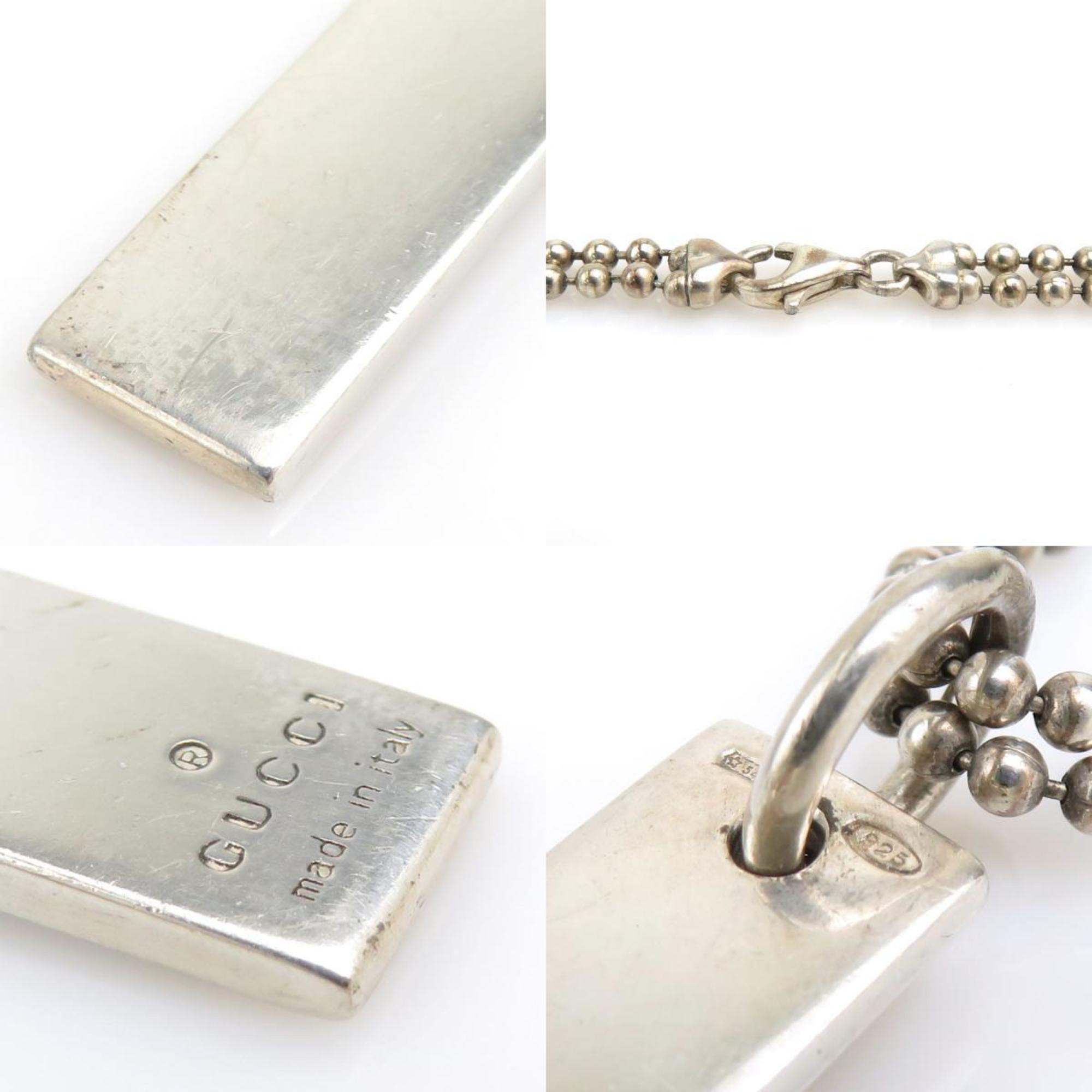 Double Ball Chain Pendant Necklace Sterling Silver