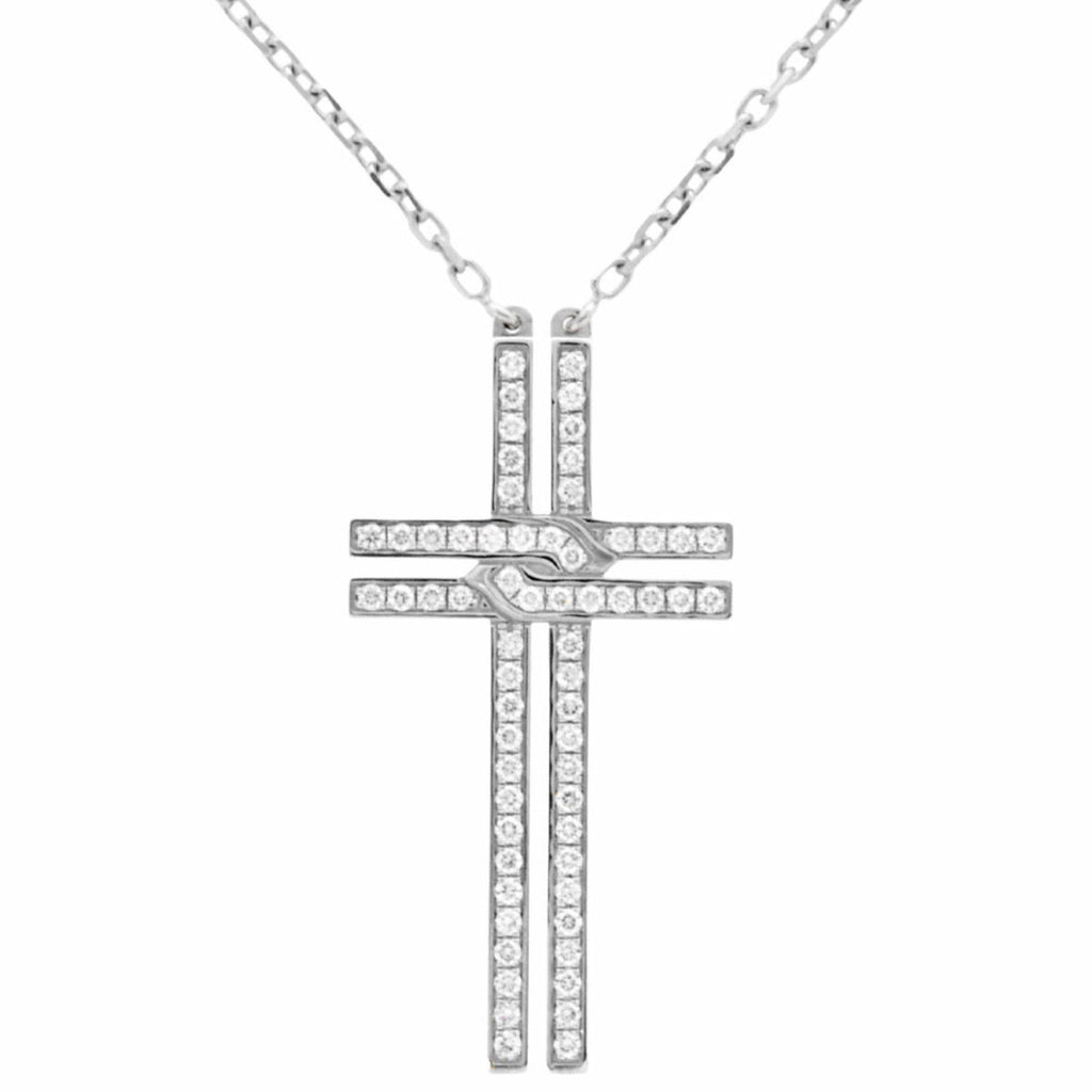 Pendant Necklace 18K White Gold with Diamond