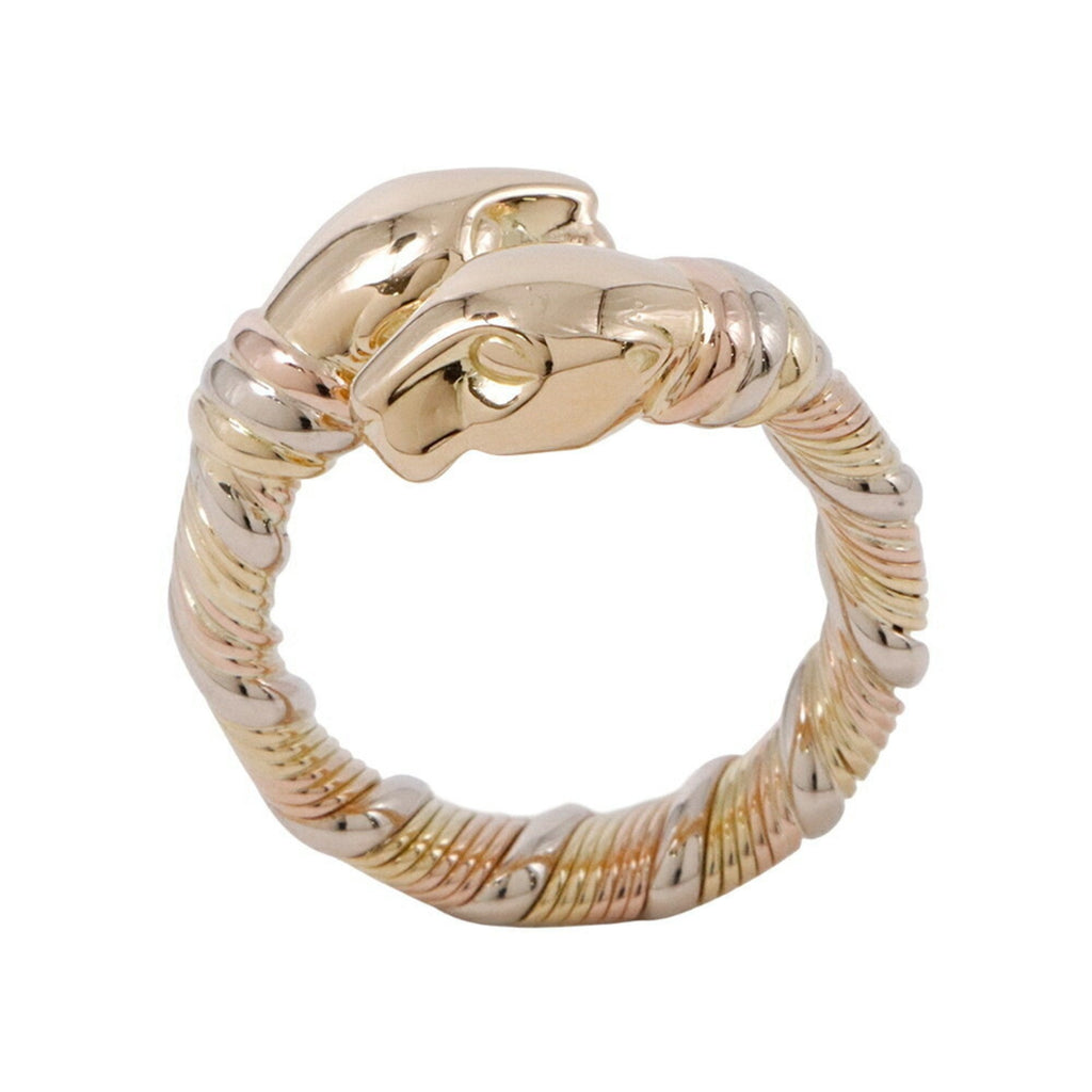 Vendome Louis Cartier Band Ring 18K Tricolor Gold