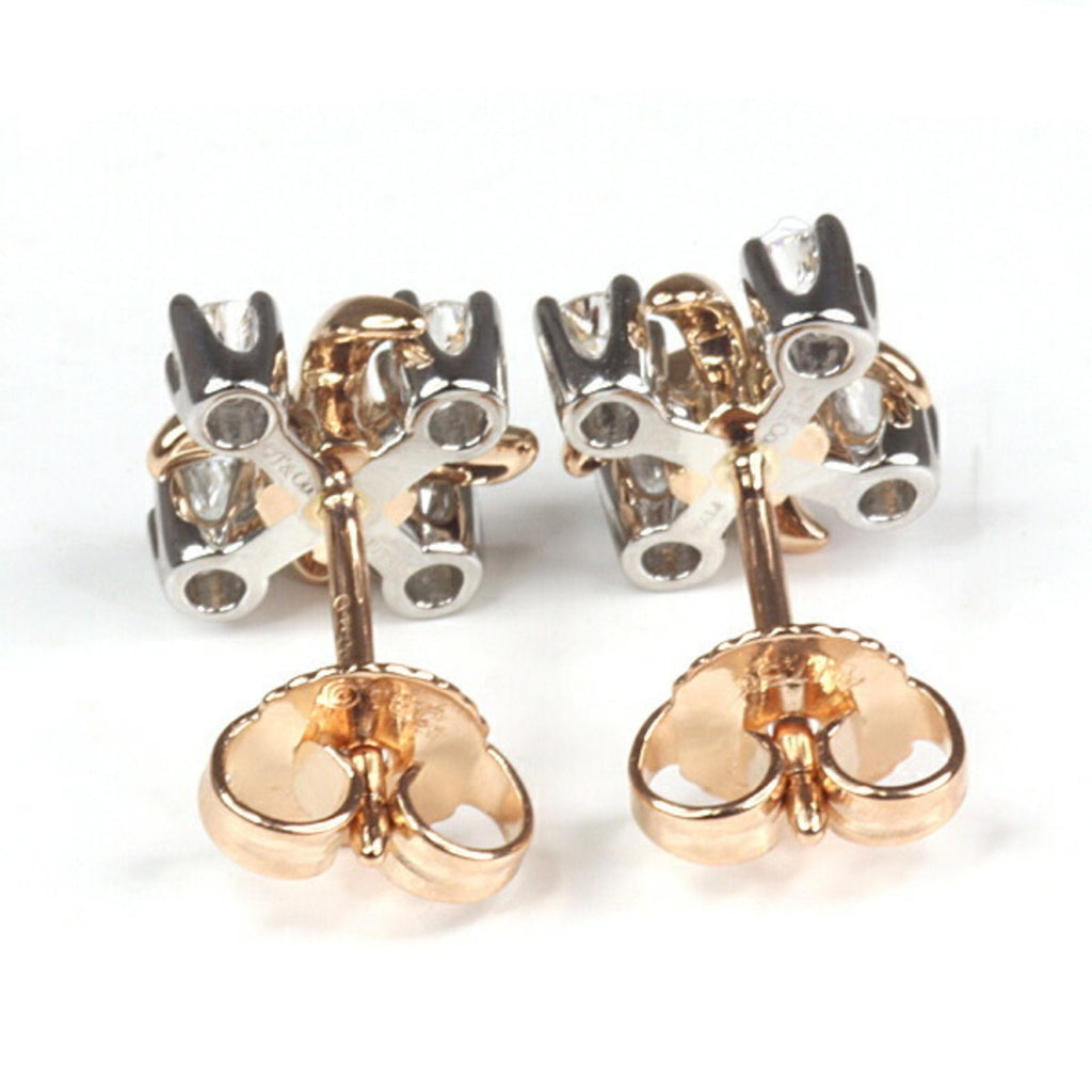 Earrings 18K Rose Gold and Platinum