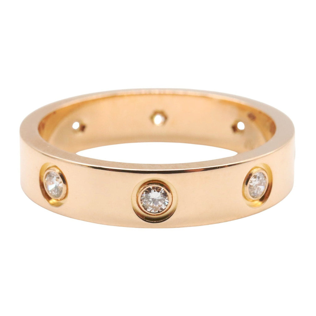 Love Ring 18K Rose Gold Mini With Diamonds