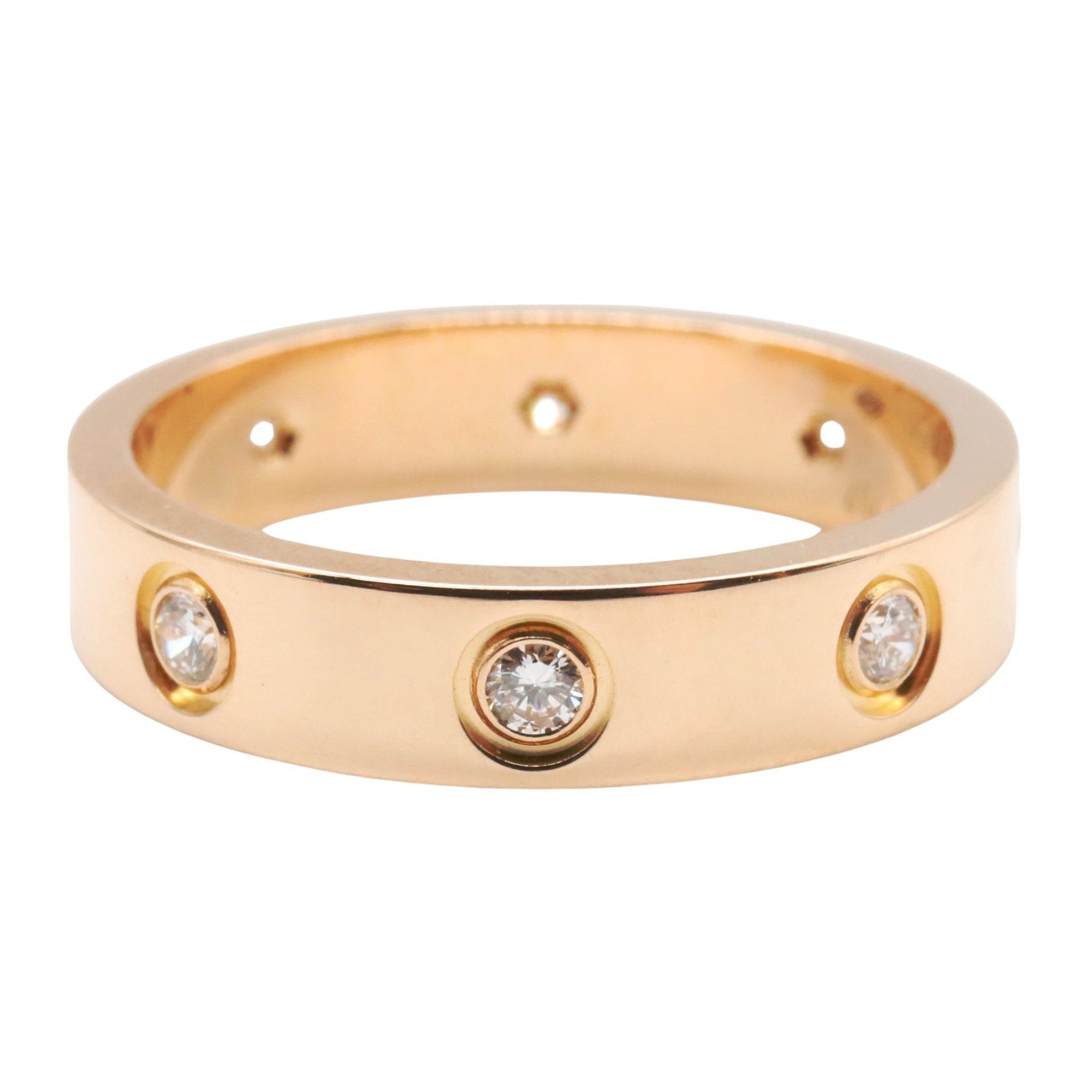 Love Ring 18K Rose Gold Mini With Diamonds