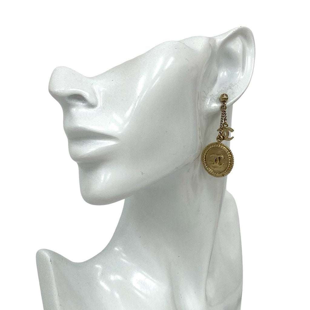 CC Logo Earrings Metal Gold-Tone Metal