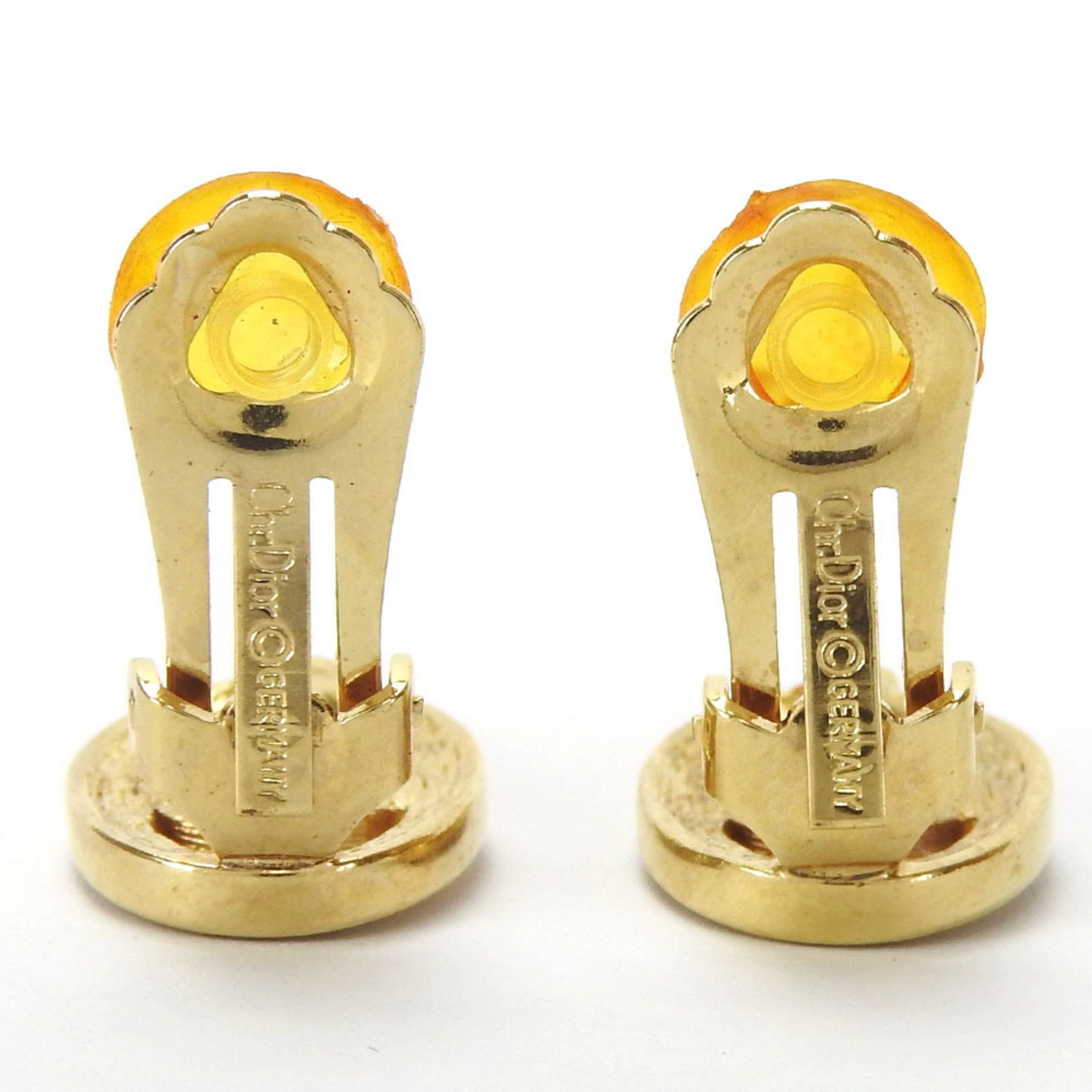 Clip-On Earrings Rhinestone Clip-On Gold-Tone Metal